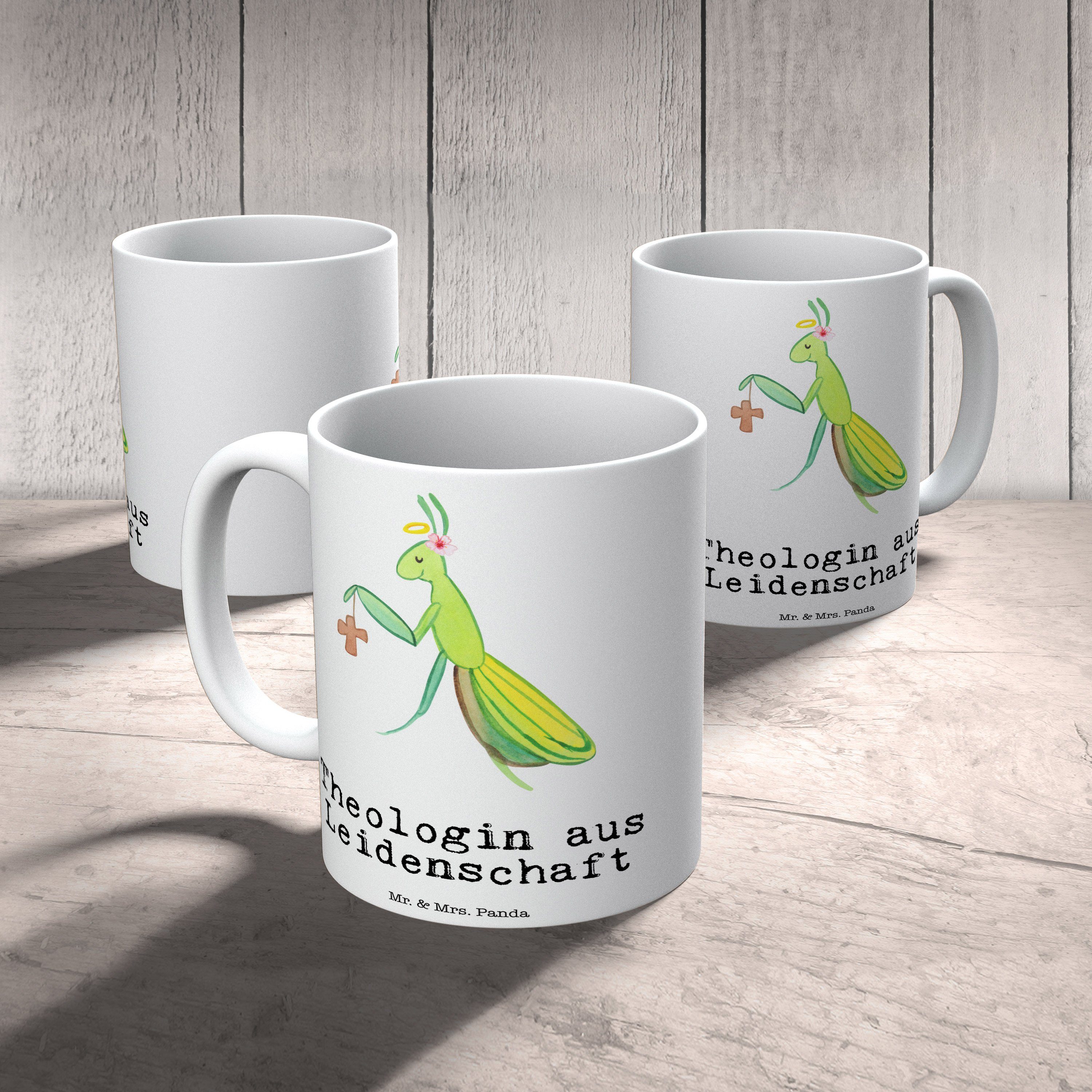 Mr. & Mrs. Panda Ke, aus Kaffeebecher, Rente, Geschenk, Theologin Weiß - - Leidenschaft Keramik Tasse