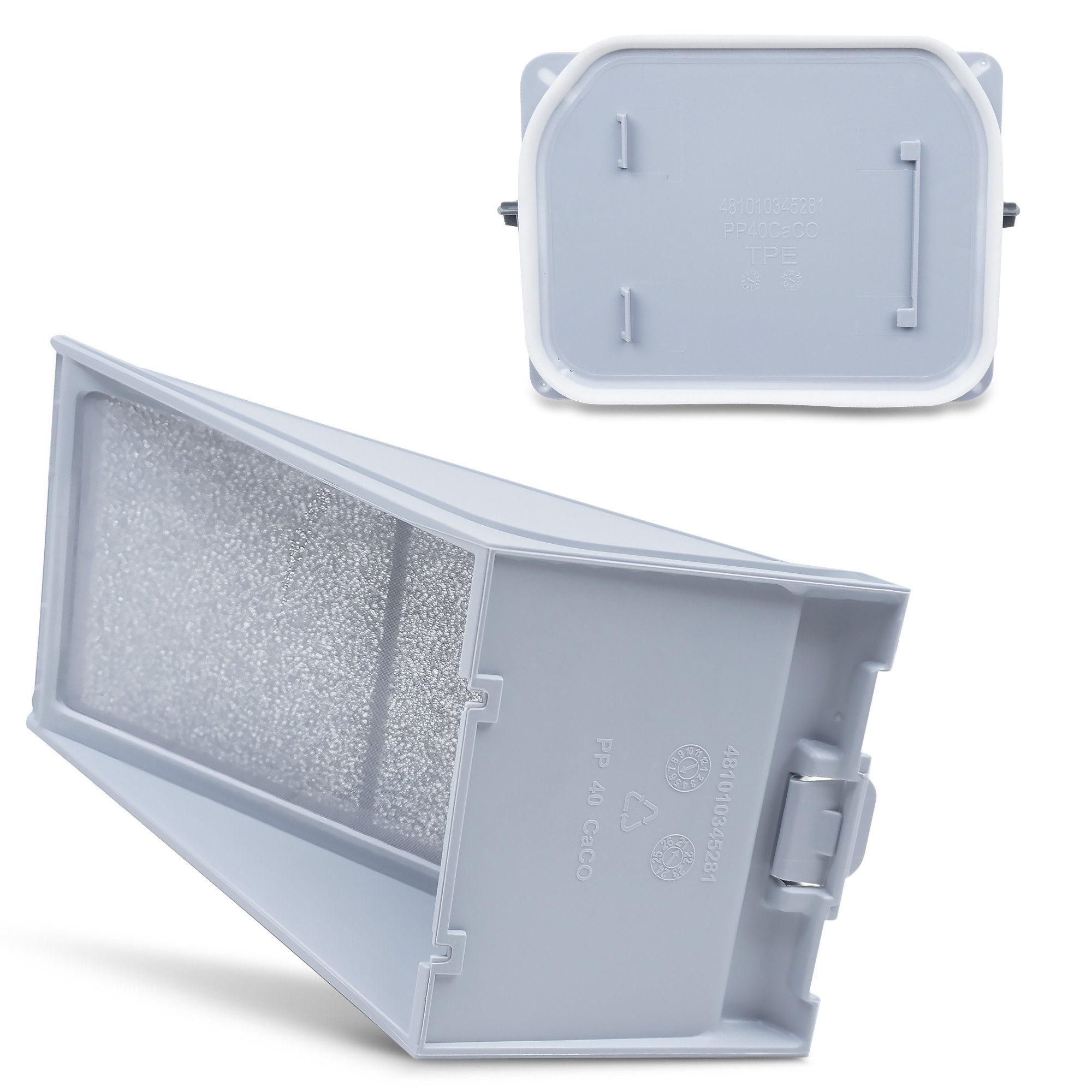 VIOKS Ersatzfilter Sockelfilter Ersatz für Whirlpool 481010345281, mit Rahmen für Wärmetauscher in Trockner