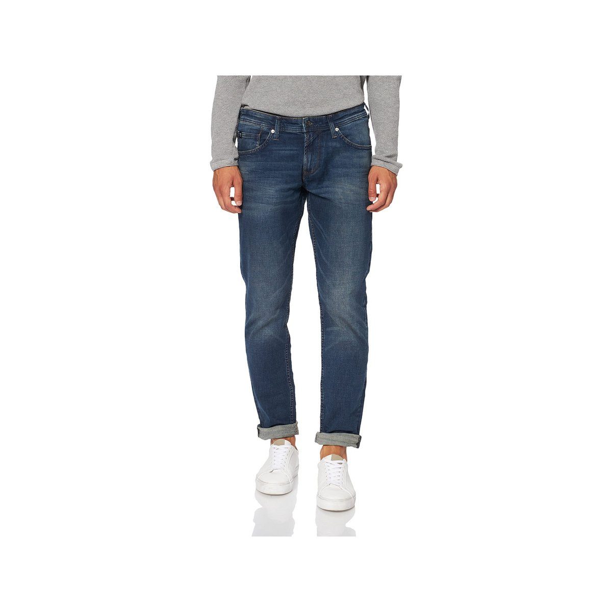 TAILOR 5-Pocket-Jeans (1-tlg) dunkel-grau TOM