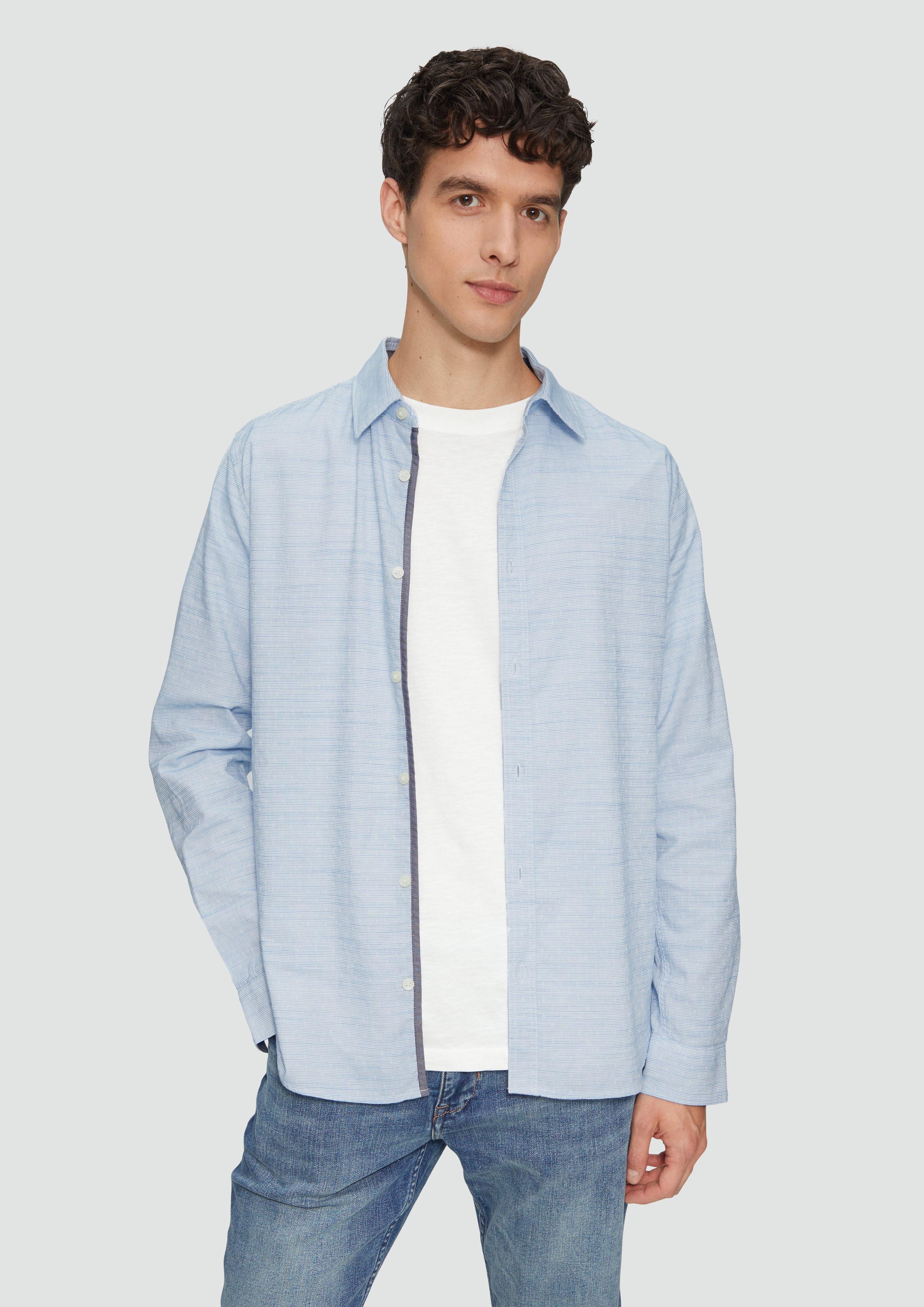 s.Oliver Langarmhemd Slim Fit: Strukturiertes Hemd günstig online kaufen