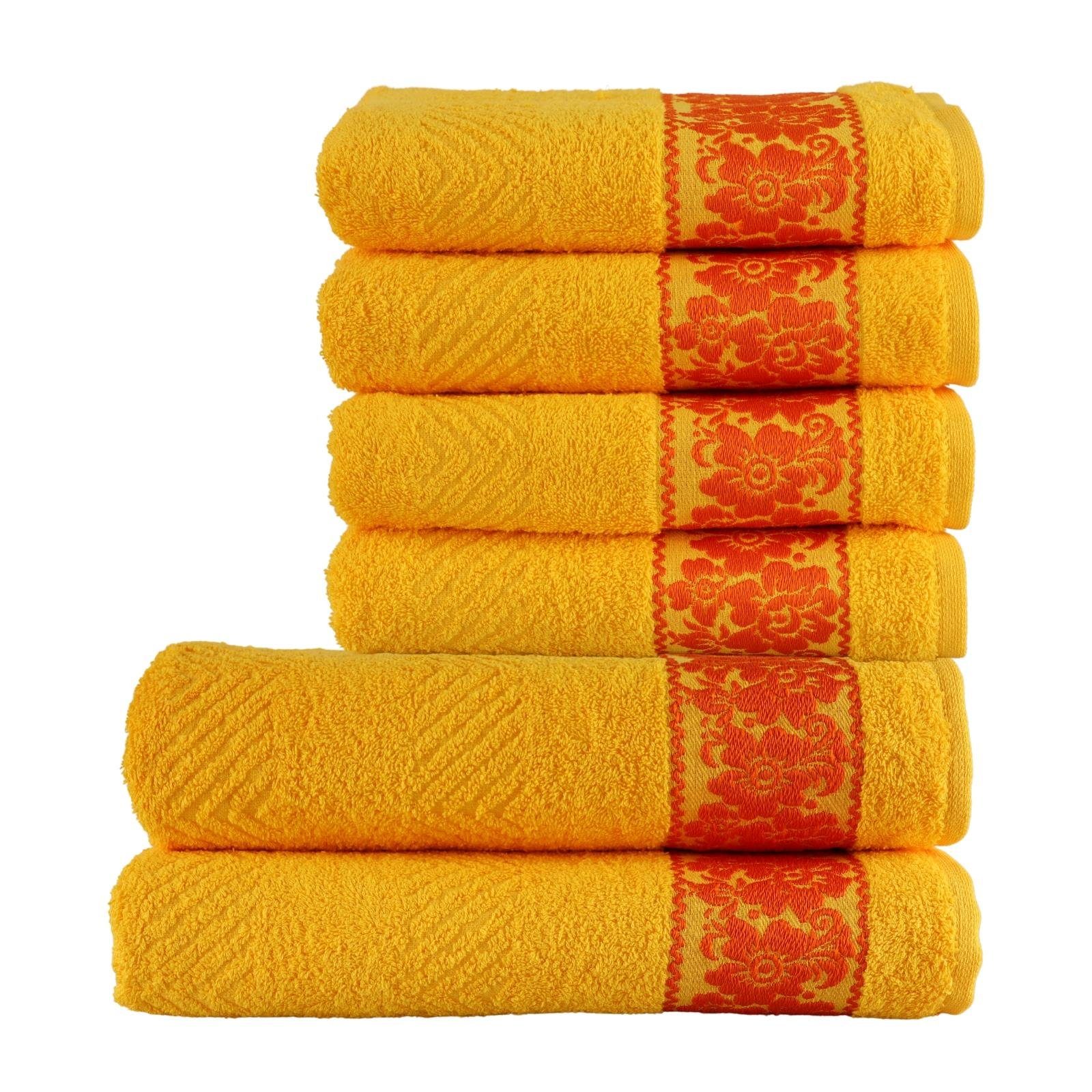 Plentyfy Handtuch Handtücher (6-St), - Duschhandtuch Set Hand- aus Badetuch Set 100% 100% &Duschtuch - Frottee Baumwolle, 6tlg Baumwolle
