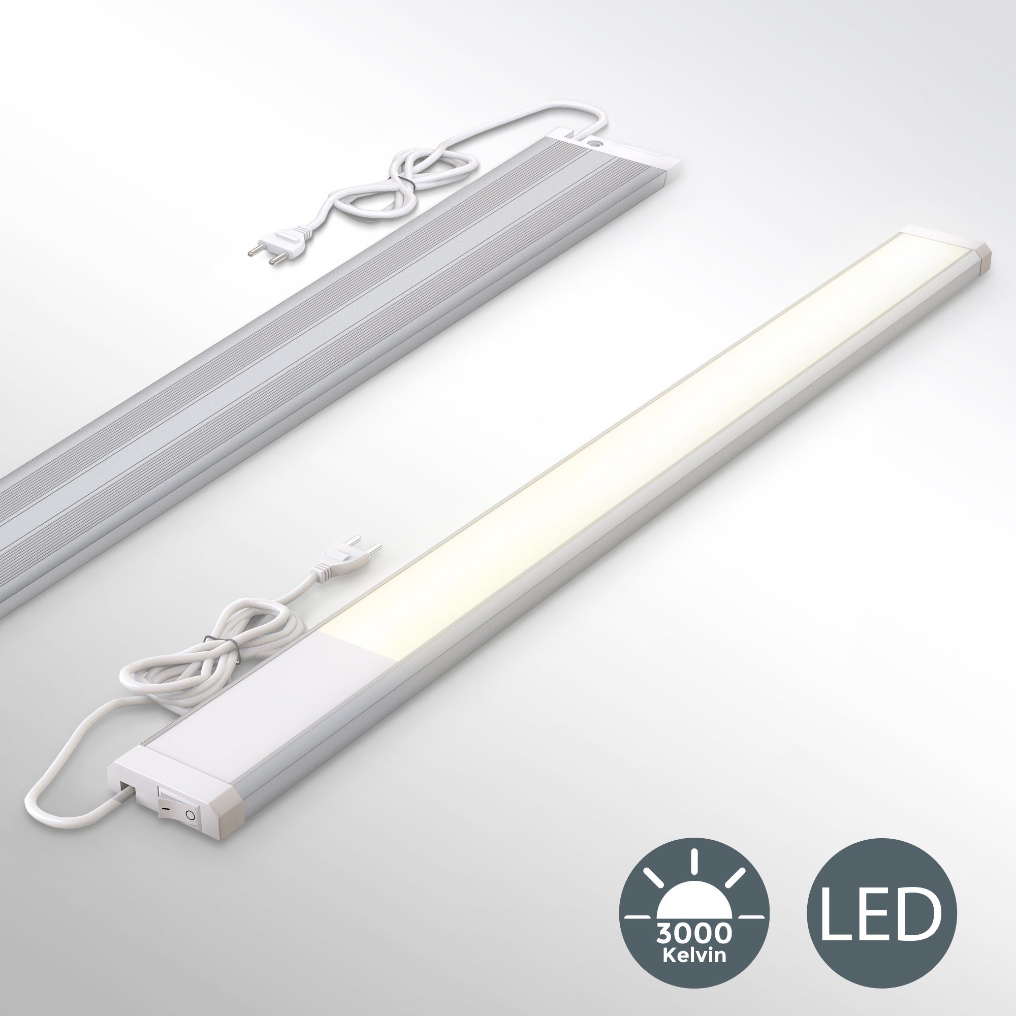 B.K.Licht LED Lichtleiste, LED fest inkl. Unterbaulampe Lichtleiste integriert, Warmweiß, LED Küchen-Lampe 10W Beleuchtung