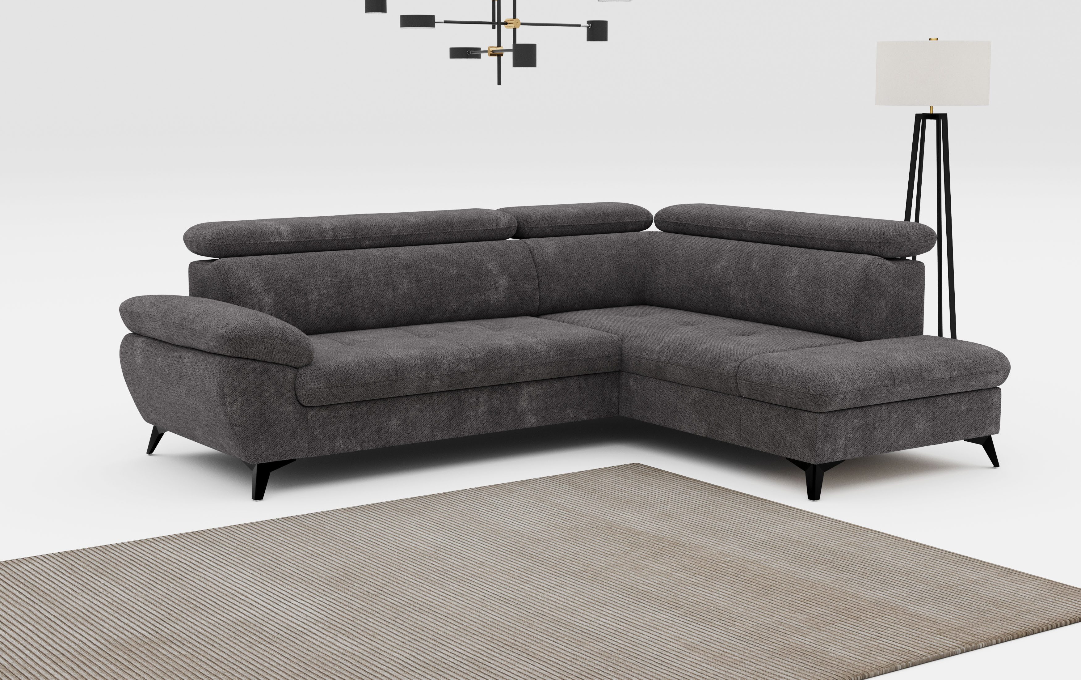 COTTA Ecksofa Hudson L-Form, mit Kopfteilverstellung, günstig online kaufen