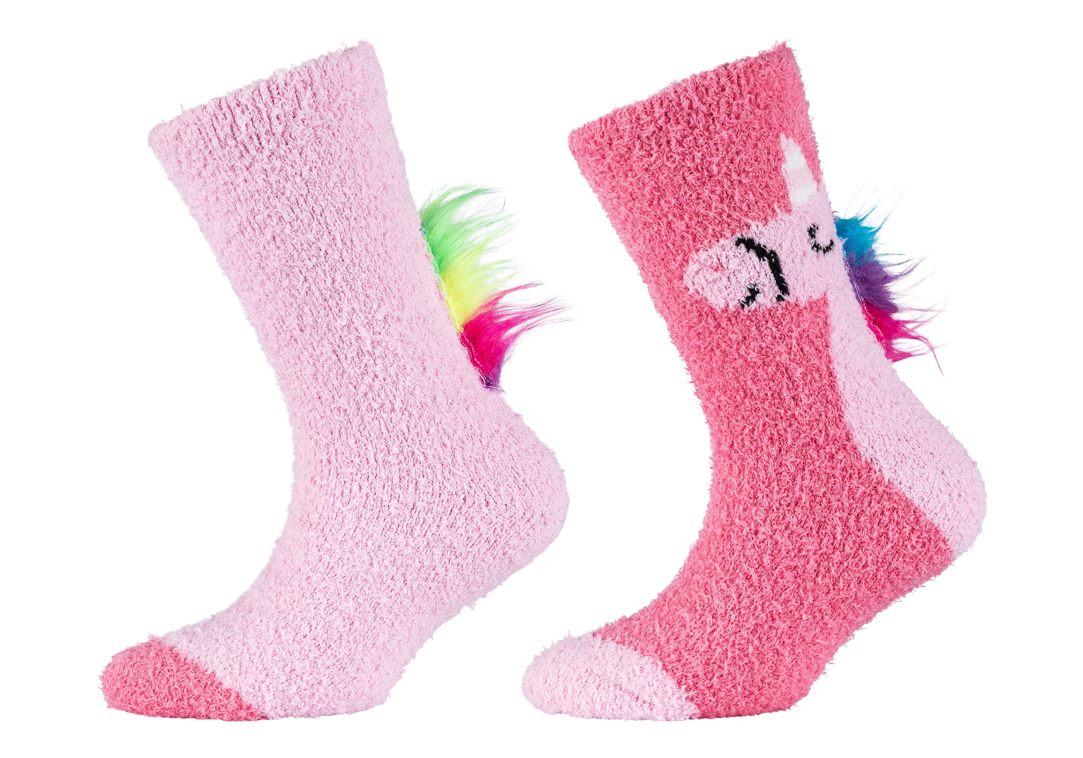 Camano Socken COSY FANCY APPLICATION SOCKS (4-Paar) mit elastischem Bund