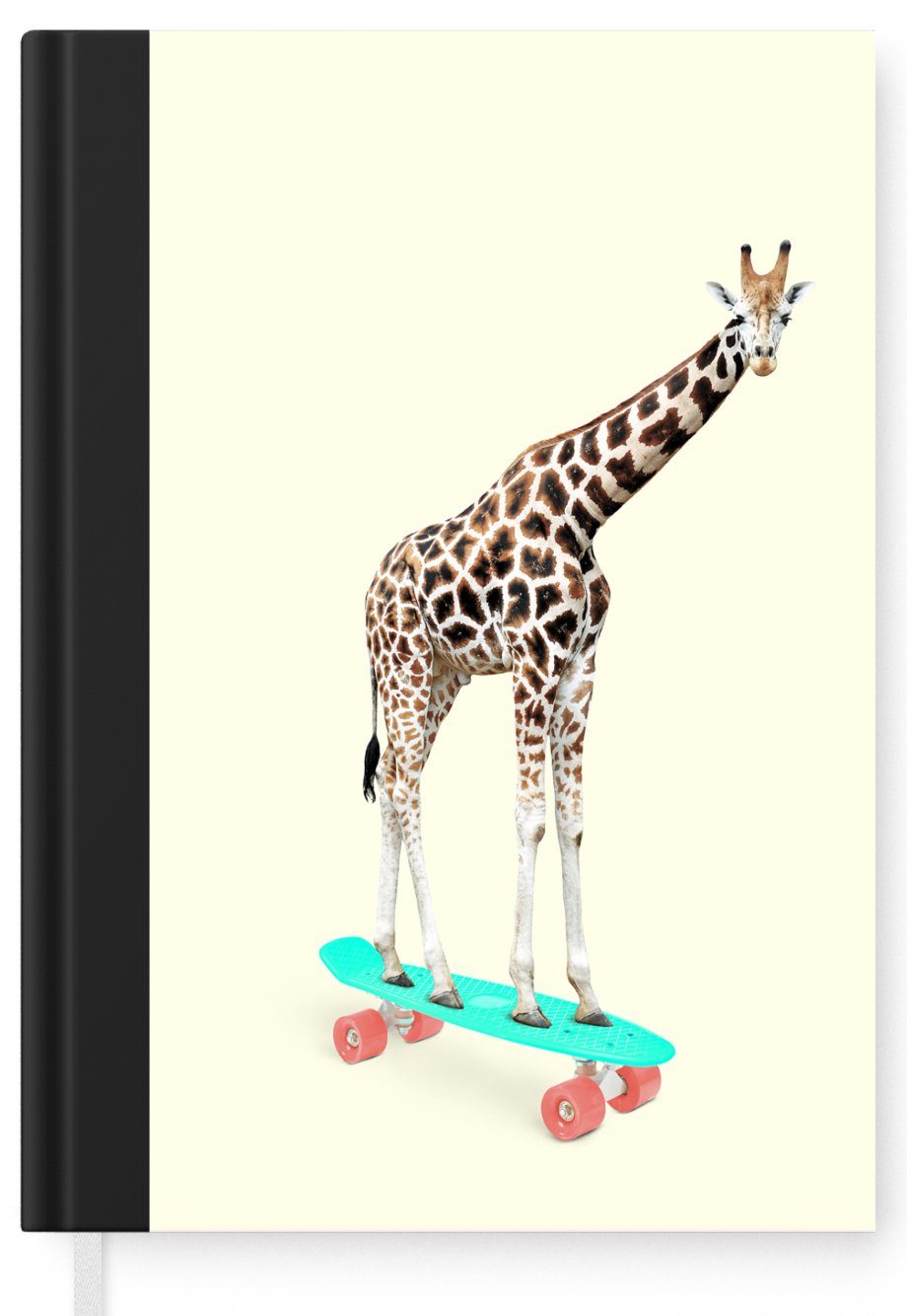 - Tiere, Tagebuch, Rosa Giraffe Notizheft, - MuchoWow Skateboard - Seiten, Muster Haushaltsbuch A5, - Journal, 98 Notizbuch Merkzettel,