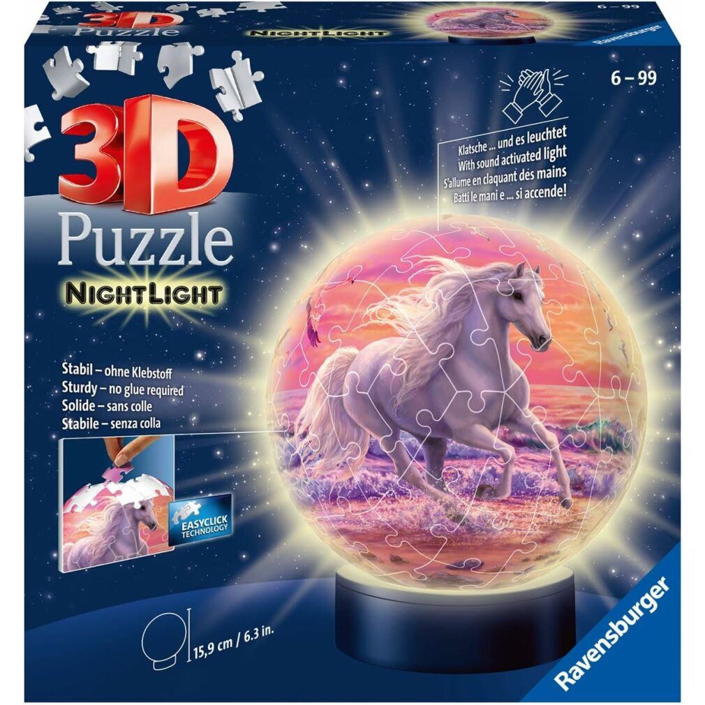 Ravensburger Puzzle Nachtlicht Pferde am Strand, Puzzleteile günstig online kaufen
