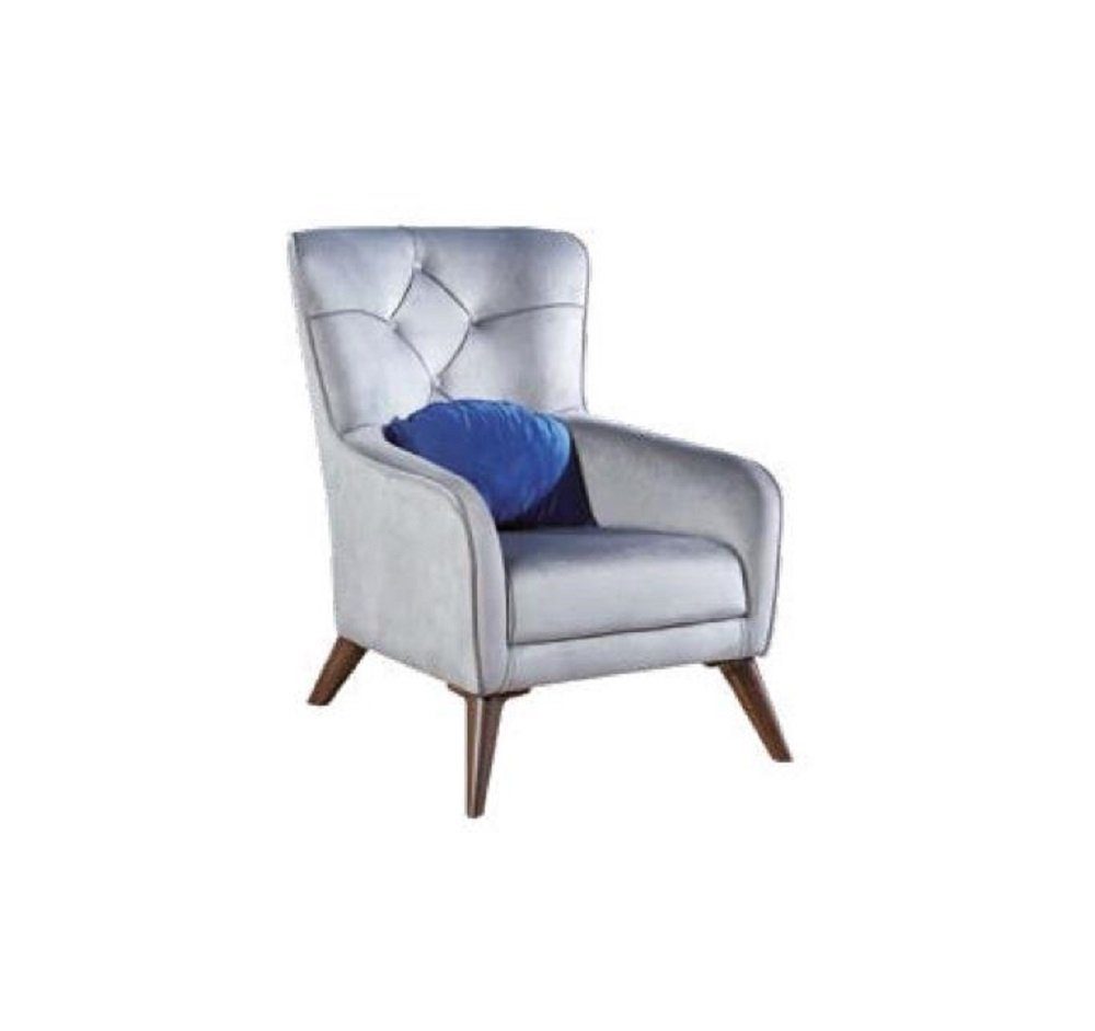 Modern Luxus Design Textil Sessel Möbel 1 Klassische JVmoebel Sessel Sitzer Lehn Neu