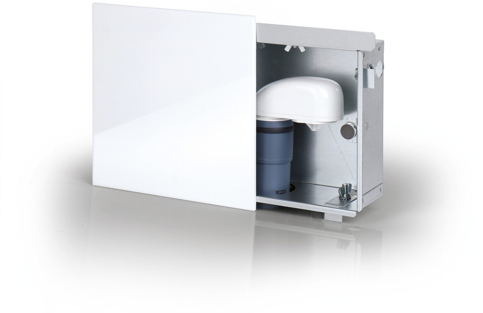 DURGO Dachdurchführung Premium Einbaukasten inkl. DN50 Plus Belüftungsventil und Frontblende, Verzinkt