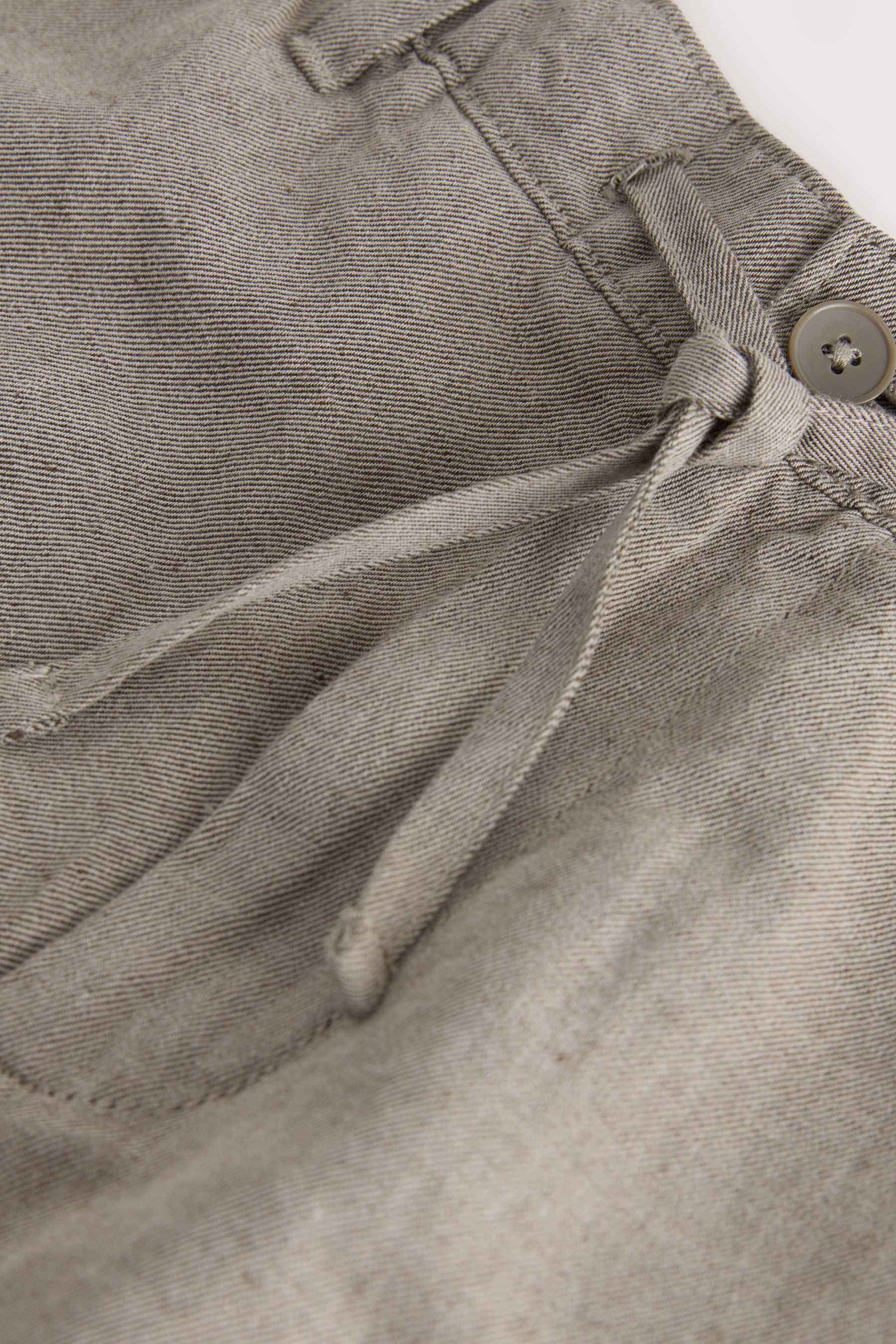 Next Chinohose Slim Fit Chinohose aus Baumwoll-Leinengemisch (1-tlg)