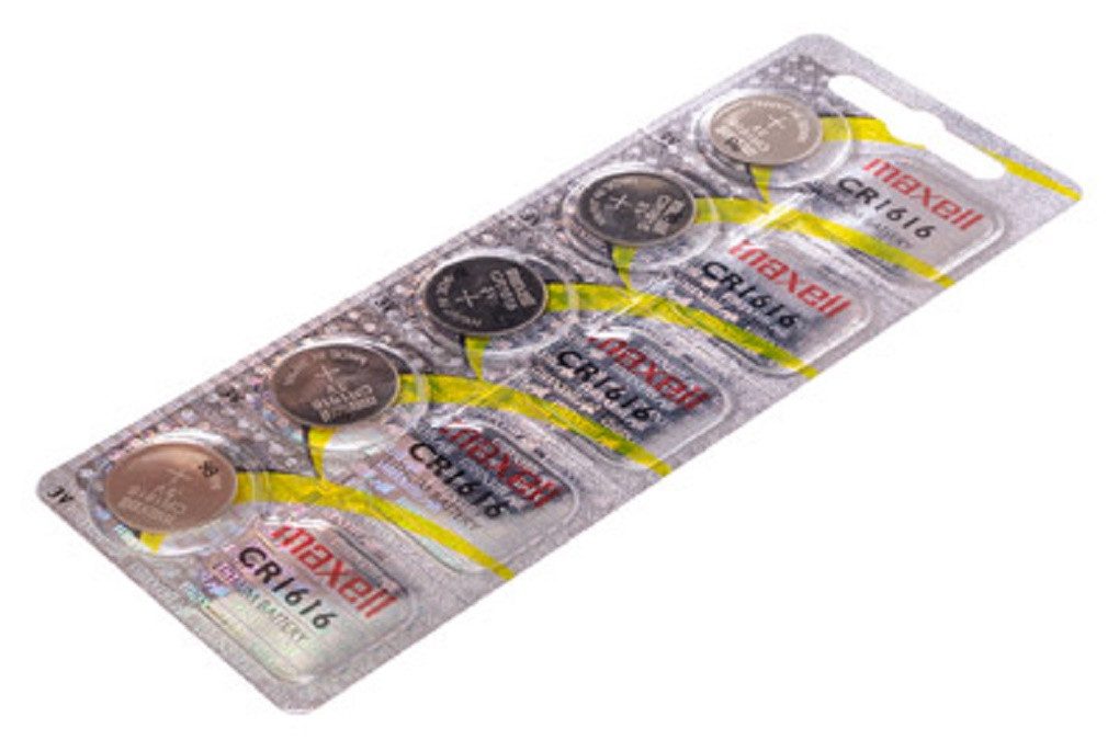 Maxell Maxell CR1616 Lithium Knopfzelle 3V 5er Blister Knopfzelle