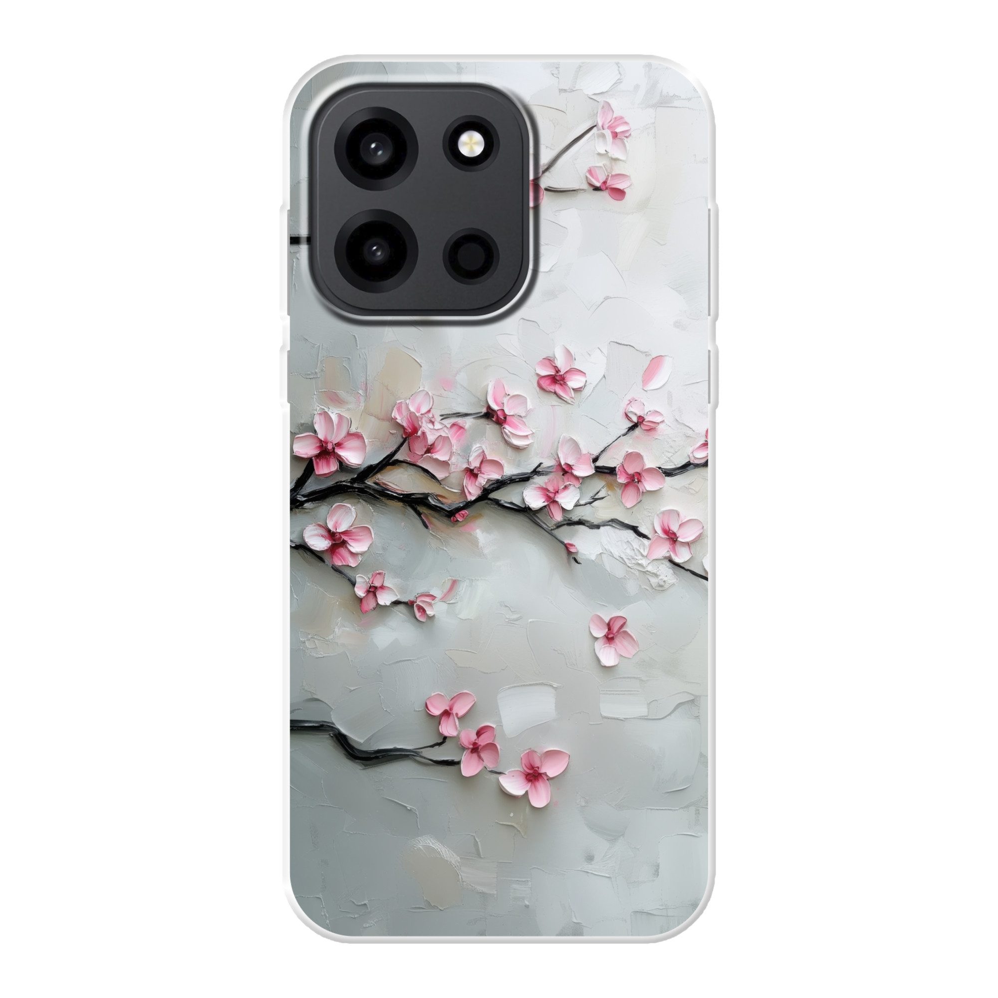 MuchoWow Handyhülle für OnePlus Turbo 6 5G Blüte - Künstlerisch - Rosa - Sakura, Handy Case, Silikon, Bumper Case Dünn
