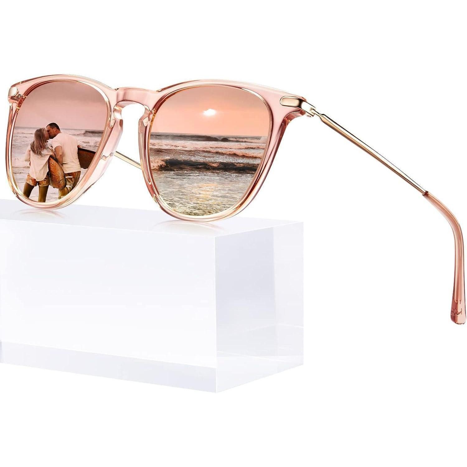 LuxusKollektion Sonnenbrille Sonnenbrille Polarisierte Damen D - Rosa Transparent; Linse: Rosa-r