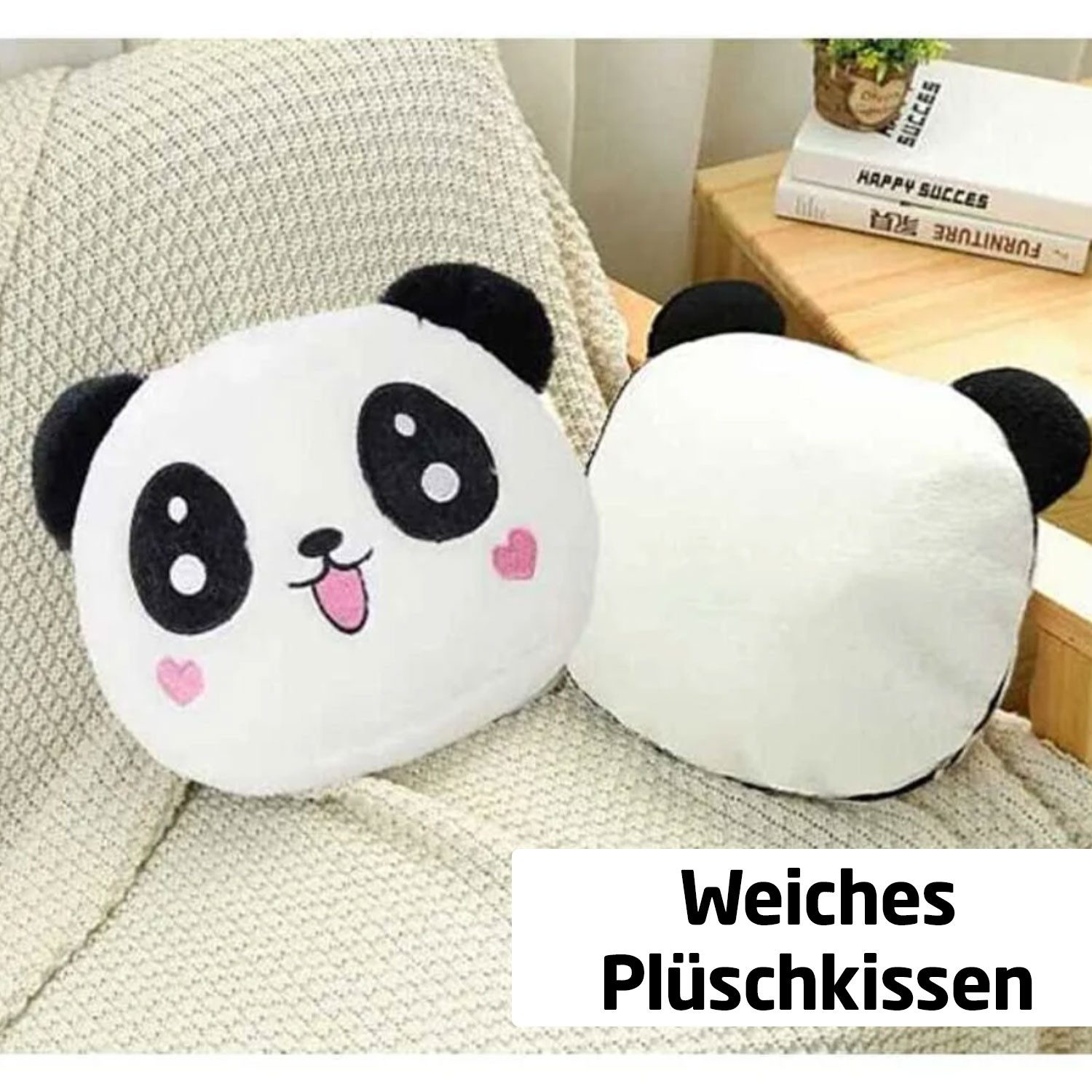 Jungengel Plüschfigur Niedliches Panda Plüschkissen 30x30 cm – Weich, Waschbar, Kuschelig, Weiches Panda-Kissen aus Plüsch 30×30 cm, kuschelig, waschbar