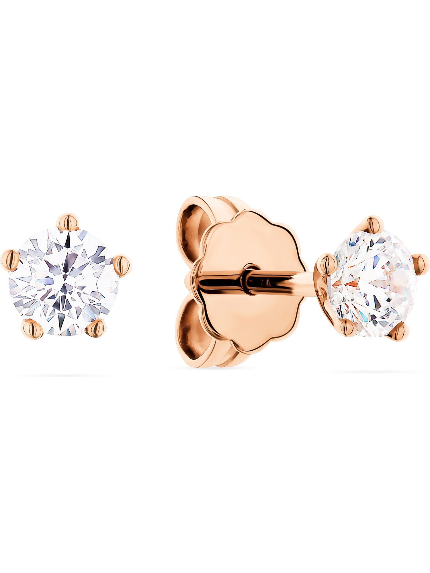CHRIST Paar Ohrstecker CHRIST Damen-Ohrstecker 750er Roségold 2 Diamant