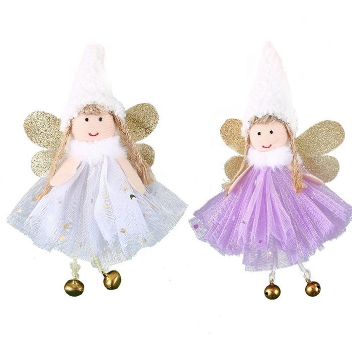 FeelGlad Dekoobjekt Weiß + lila Spielzeuganhänger weihnachtlich dekoriert