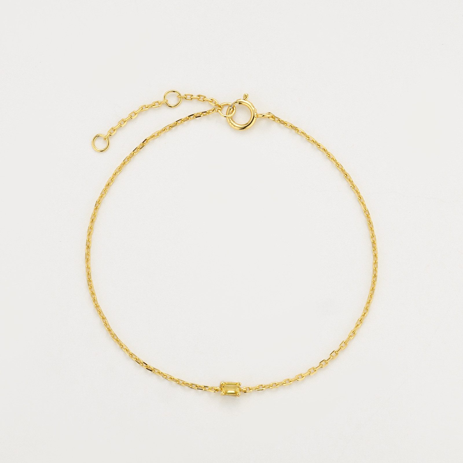 Goldarmband Smaragd Diamant Armband 18K Gelbgold ca. 0.07 ct IGI-zertifiziert