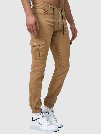 John Kayna Cargojeans Herren Cargo Hose Slim Fit Utility Jeans Männer Chino Herrenhose Stoff (Chino Cargohose Streetwear, 1-tlg) Freizeit Business Casual