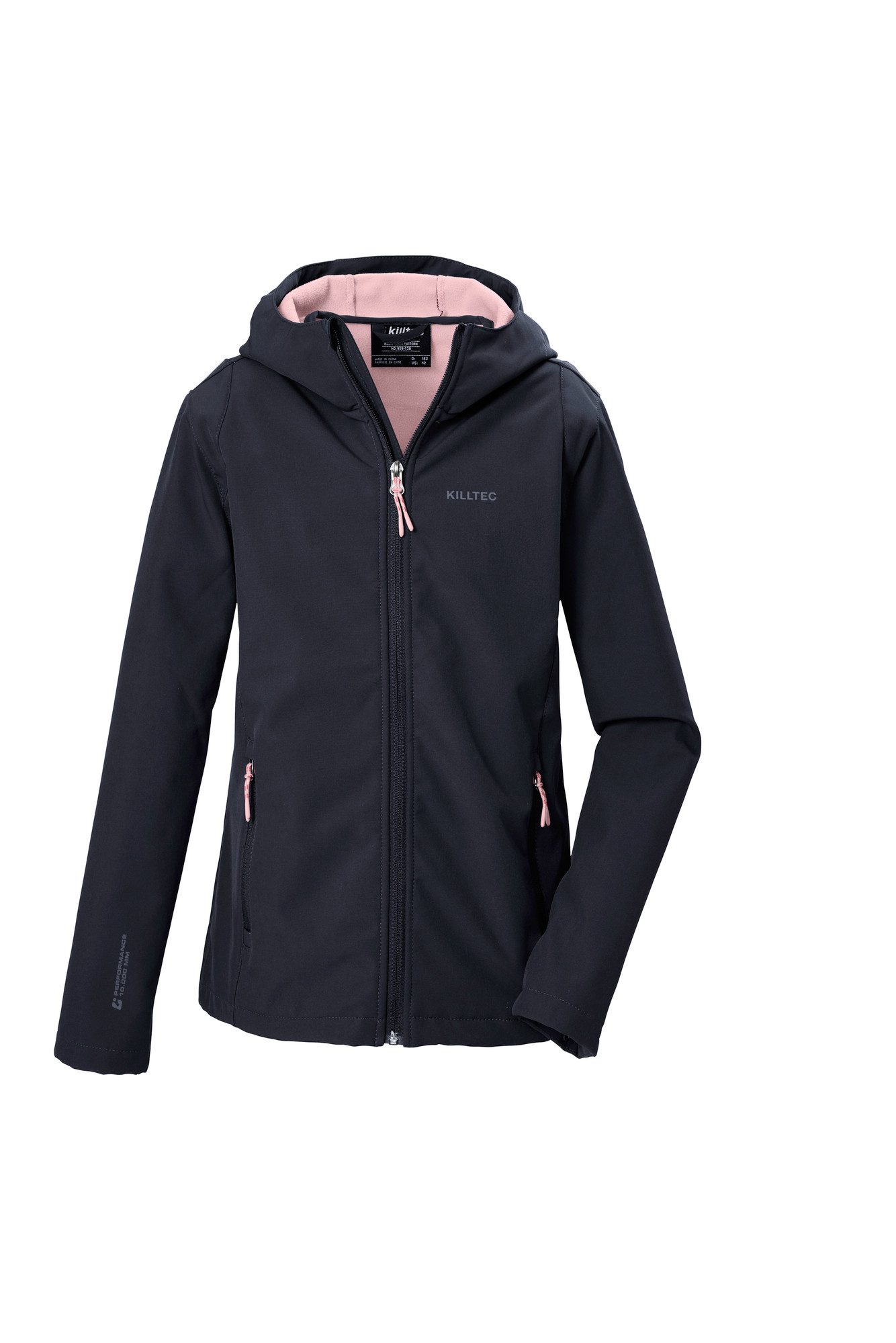 Killtec Softshelljacke KOW 164 GRLS SFTSHLL JCKT für Kinder und Jugendliche, mit Kapuze, winddicht, wasserabweisend