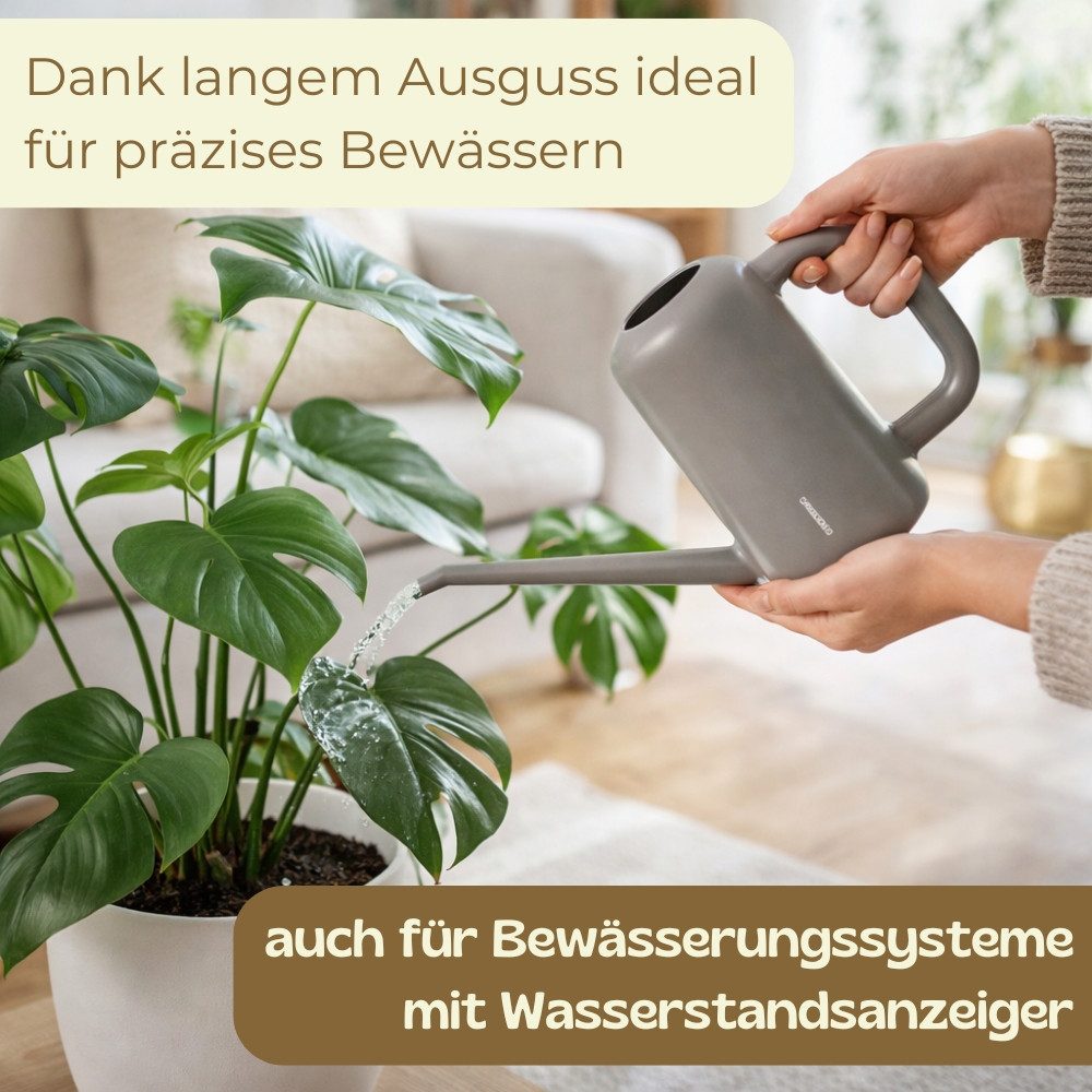 GarPet Gießkanne Gießkanne Zimmerpflanzen 1,8 L Gießkanne Klein Blumengießkanne Indoor – Bild 4 von 5