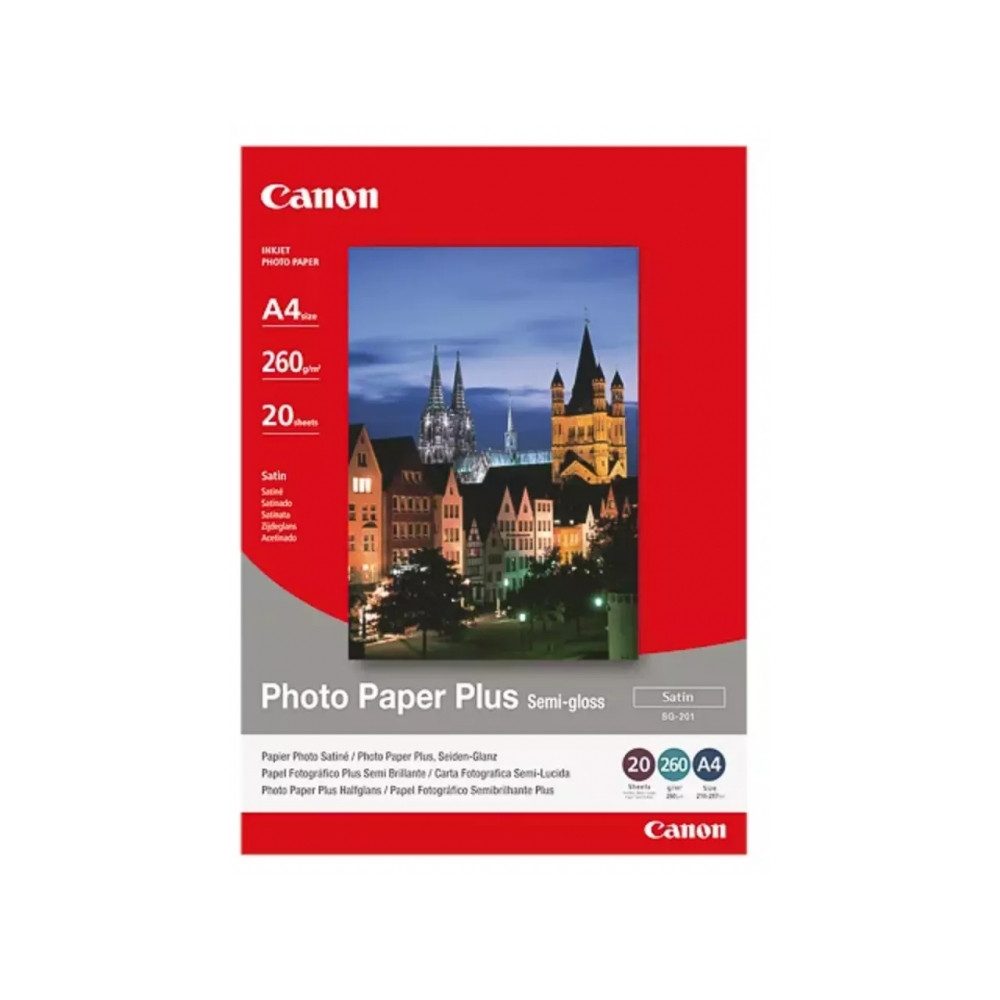Canon CANON SG201 Фотопапір A4 20Blatt 260g Glänzend Elektro-Kabel, Glänzend, Hochglänzendes Фотопапір für brillante Ausdrucke