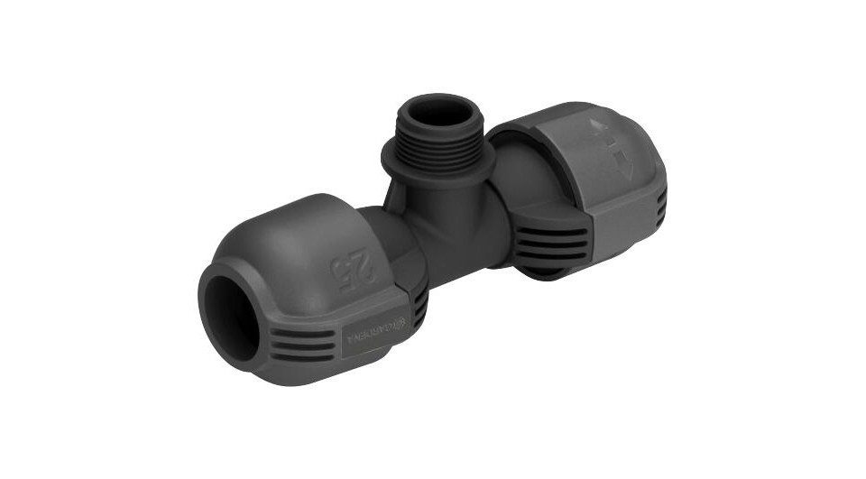 Entwässerungsventil Gardena T Stück für Sprinkler 25 mm x 3/4