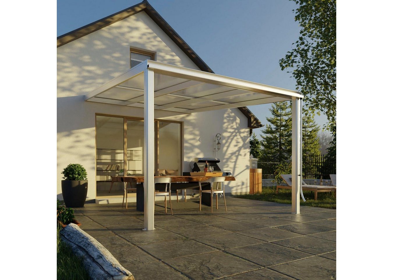 Thumbnail - Beckmann Terrassendach Exklusiv Gr. 9, BxT: 307x371,3 cm, Bedachung Doppelstegplatten