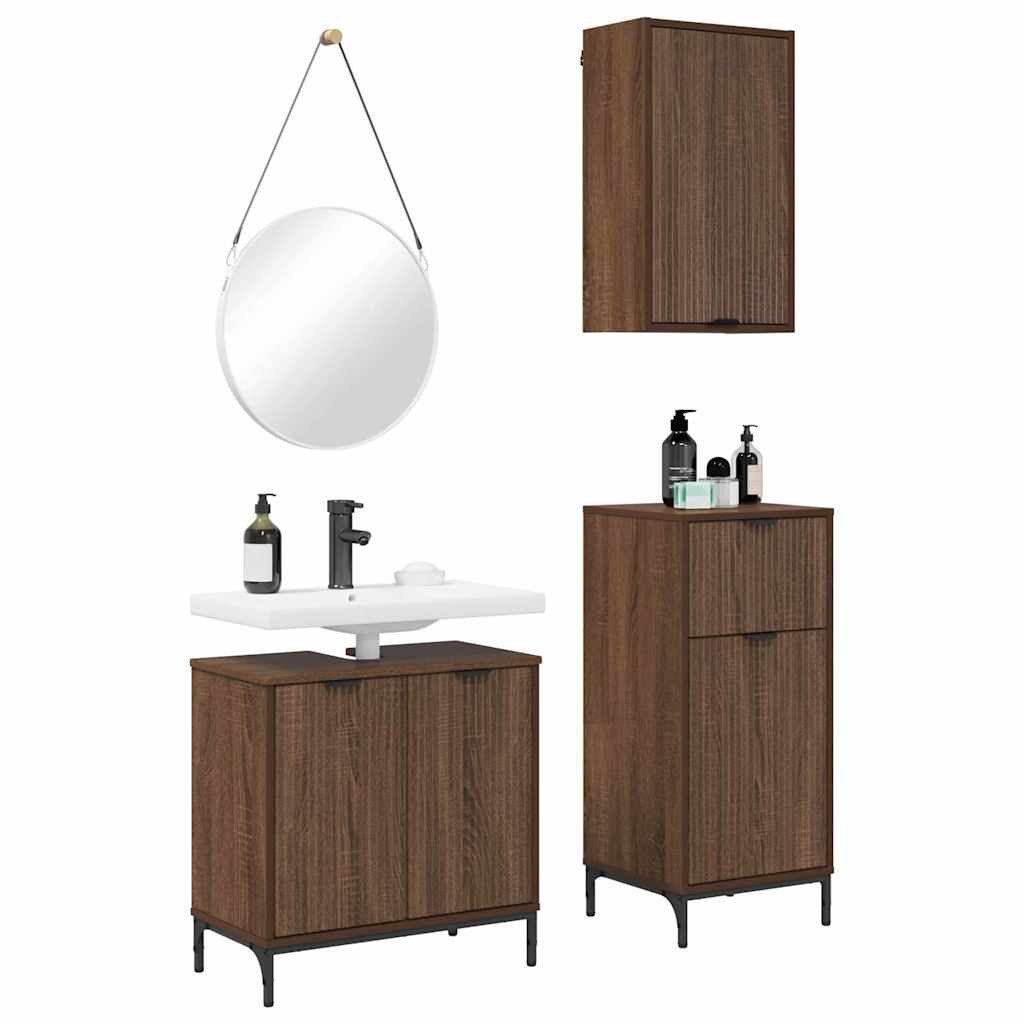 vidaXL Badezimmer-Set Badezimmermöbel Set 3 pcs günstig online kaufen