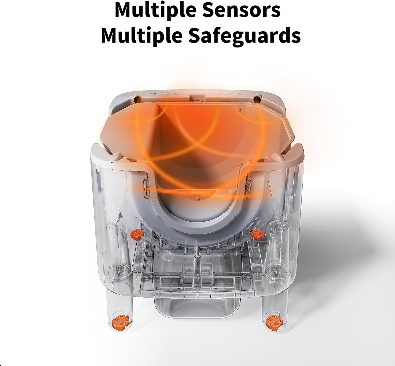 Athlix Katzentoilette Selbstreinigende Katzentoilette automatisch Katzenklo Geruchskontrolle, 9 Sicherheits-Sensoren, Katzenfreundliches, offenes Design