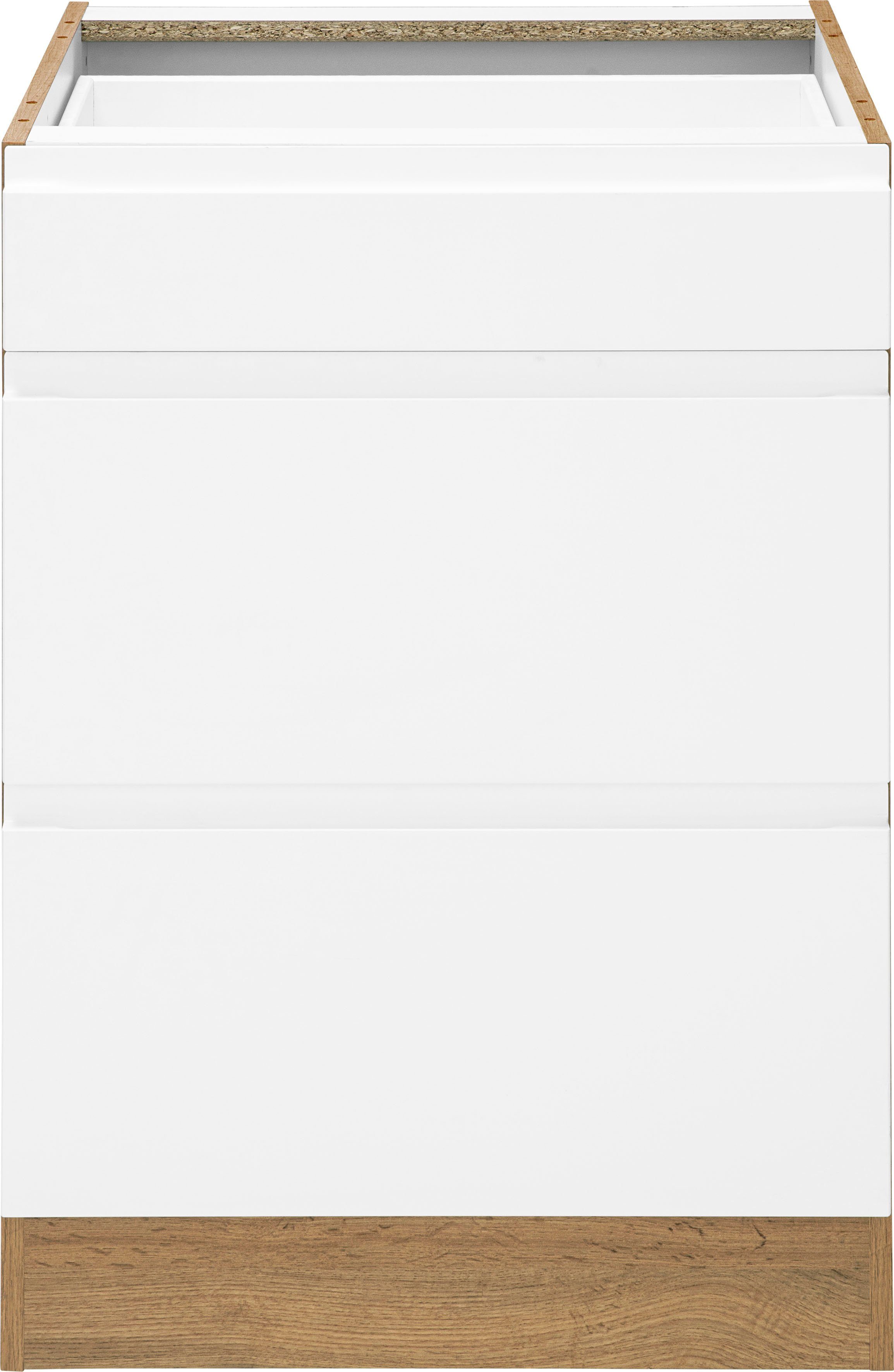 hochwertige MDF-Fronten cm | Bruneck Matt wotaneiche >>Bruneck<< Stauraum, MÖBEL Unterschrank HELD weiß viel breit, 60 für