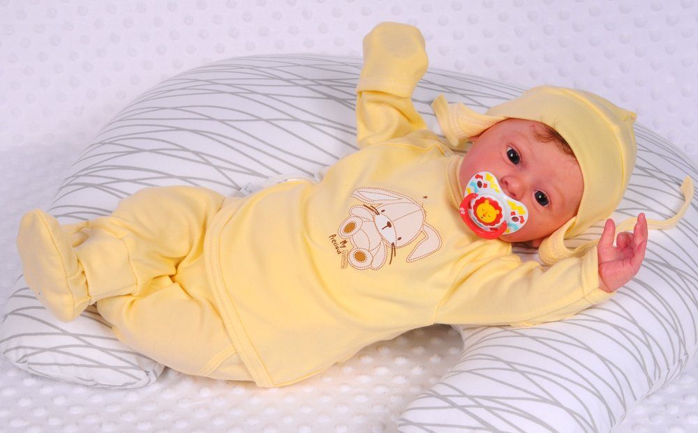 La Bortini Langarmshirt & Hose Wickelhemdchen Hose und Mütze Baby Anzug für Frühchen und Neugeborene