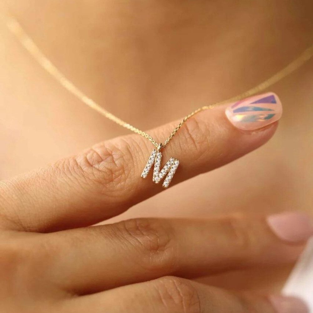 OTANTO Kette mit Einhänger Zirkonia Buchstaben Initial Halskette aus 925er günstig online kaufen