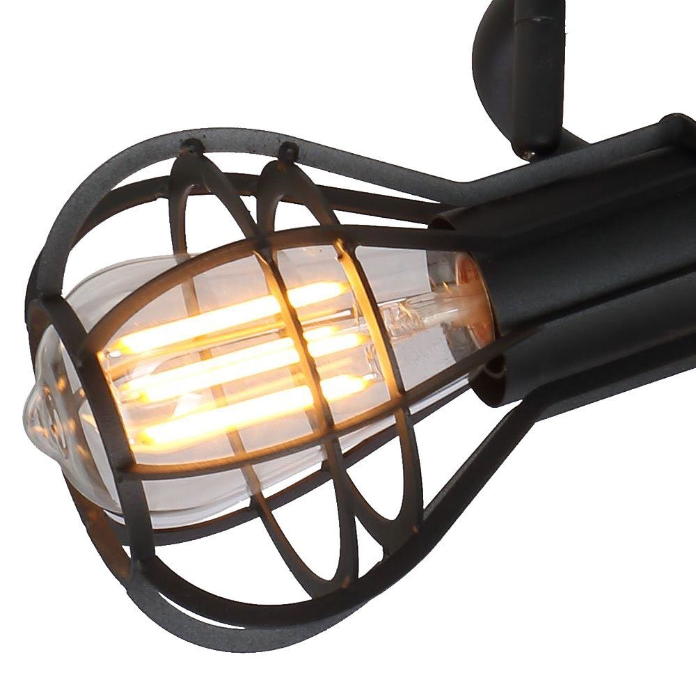 etc-shop LED Spot Rondell Leuchte Deckenleuchte, Zimmer Käfig Decken Lampe Filament Strahler Wohn