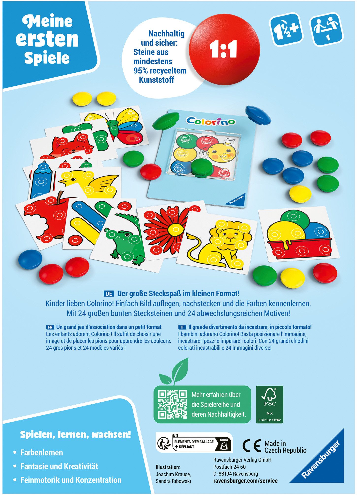 Ravensburger Spiel Mein erstes Colorino, Kinderspiel, Made in Europe