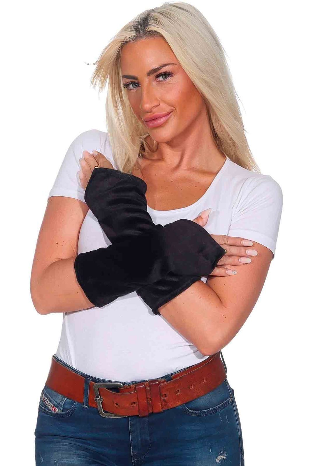 KUNST UND MAGIE Armstulpen Damen Samt Armstulpen Stulpen Handwärmer Handsch günstig online kaufen