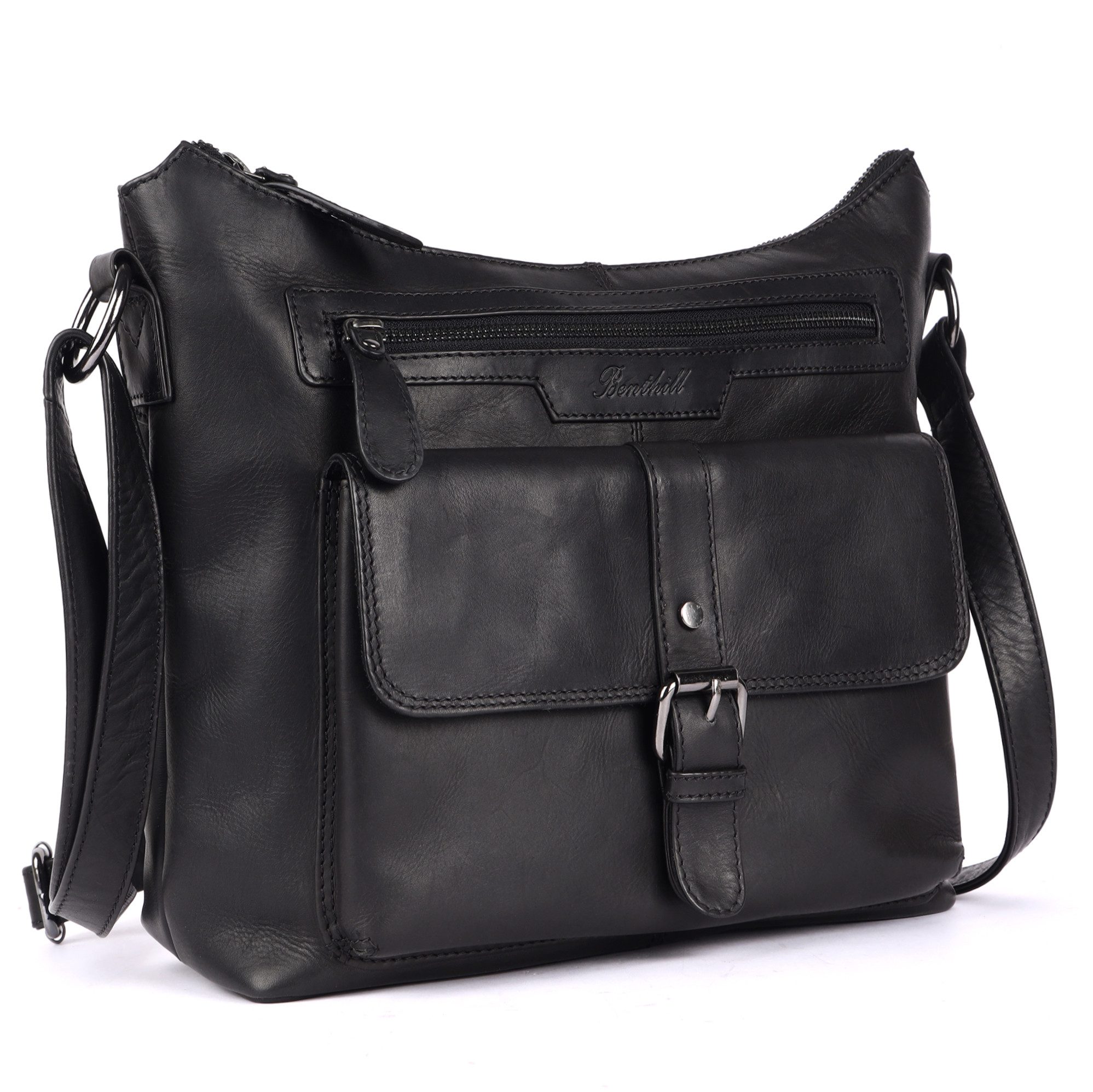 Benthill Handtasche Damen Echt Leder Umhängetasche Vintage Bag Shopper Schu günstig online kaufen