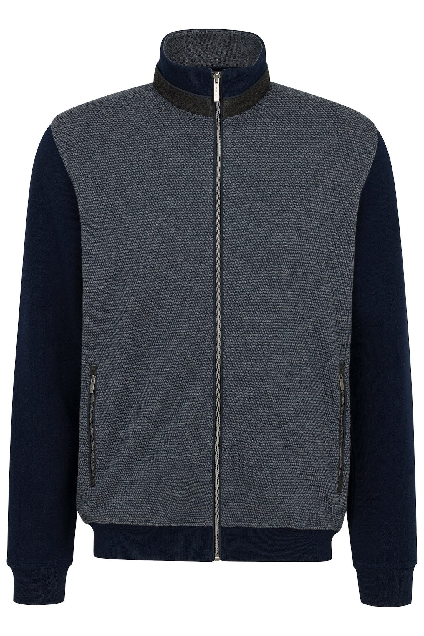 bugatti Sweatjacke mit Eingrifftasche