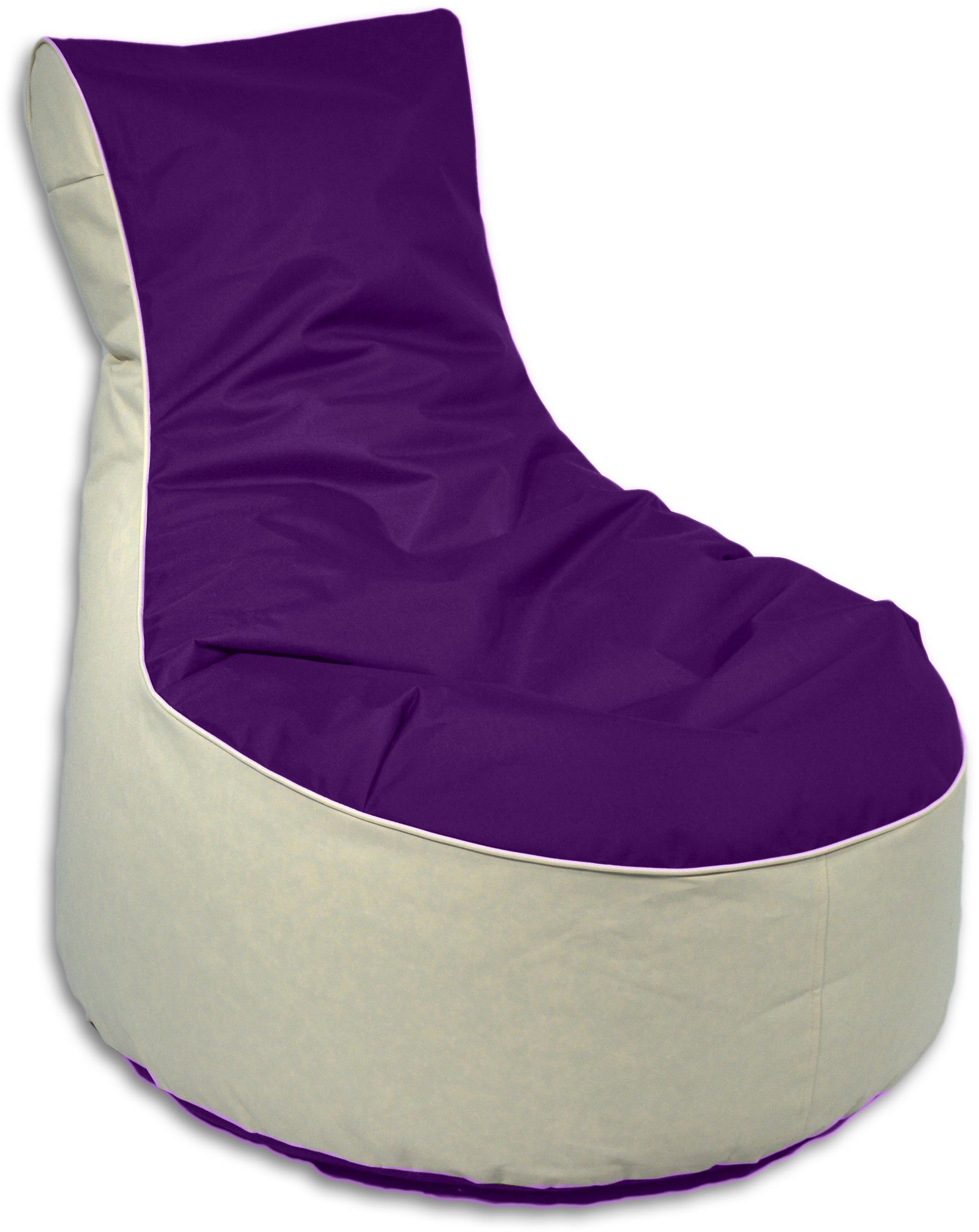 KiNZLER Sitzsack BICO (1 St), zweifarbig, mit Rückenlehne, Outdoor geeignet, Kinderzimmer