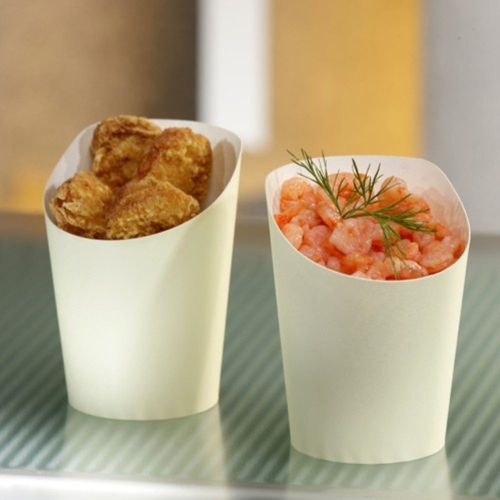 Starpak Einwegbecher 75 Snackbecher, Pappe "To Go" 0,16 l Ø 7,5 cm · 9,9 cm beige