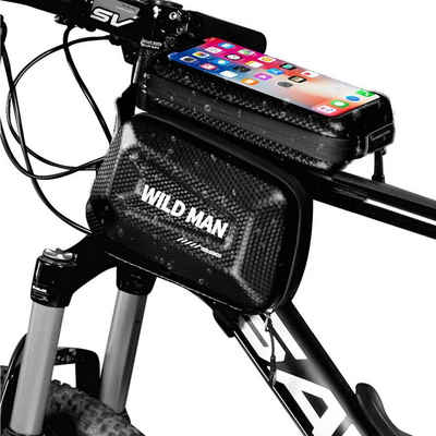 Daskoo Rahmentasche Fahrrad Rahmentasche,Fahrradtasche Lenkertasche, Handy Oberrohrtasche für Smartphone unter 6,5 Zoll