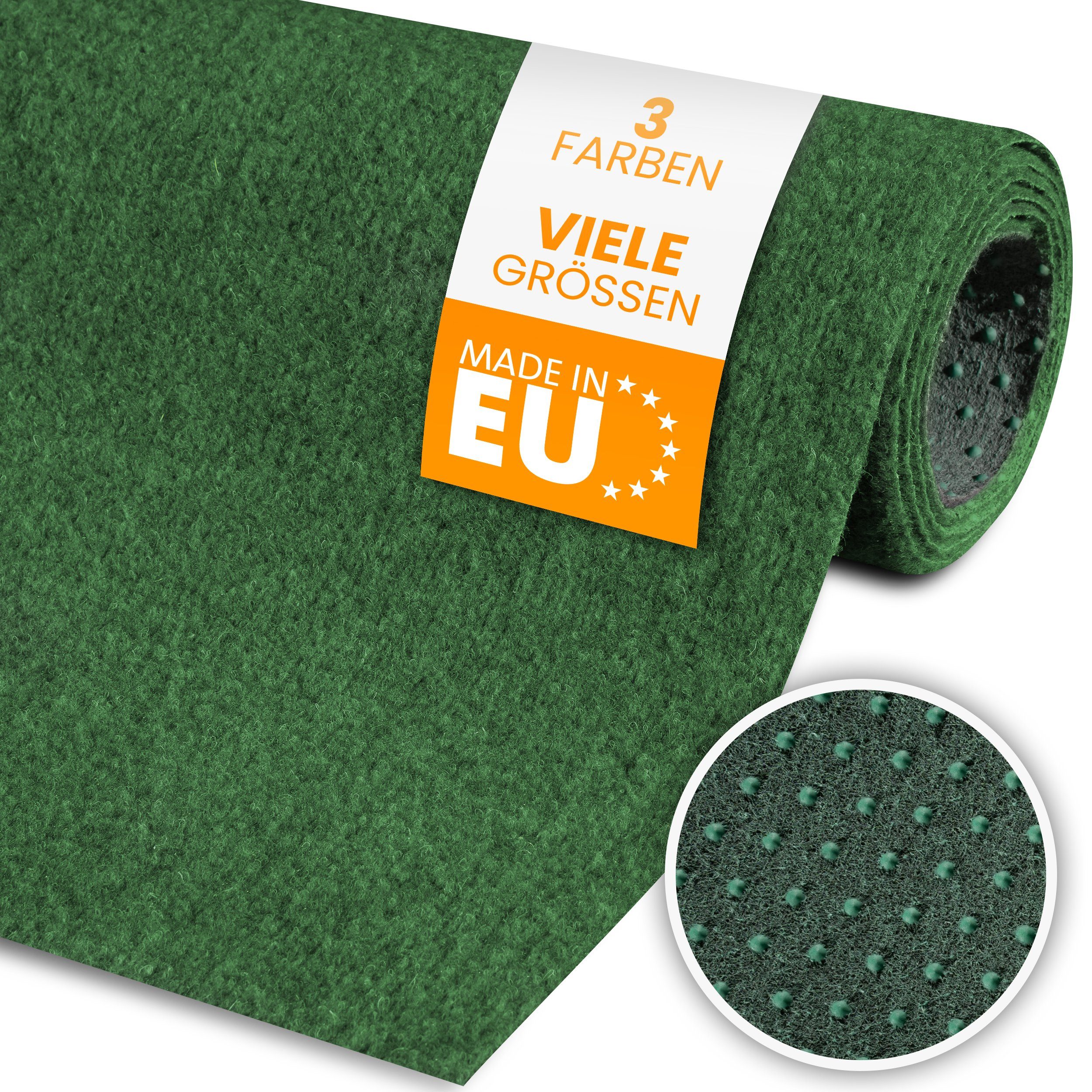 comflor Outdoorteppich Balkon Teppich, Rasenteppich o. Kunstrasen mit Noppen als Meterware, wasserfest - mit Antirutschnoppen - UV-stabil - ideal für Balkone