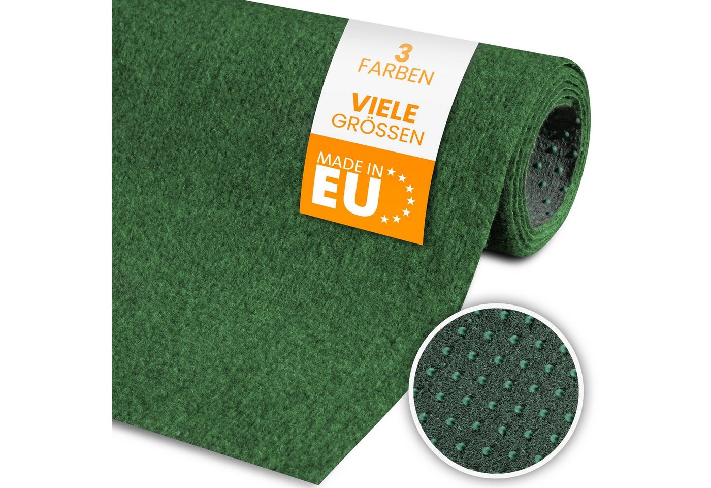 comflor Outdoorteppich Balkon Teppich, Rasenteppich o. Kunstrasen mit Noppen als Meterware, wasserfest - mit Antirutschnoppen - UV-stabil - ideal für Balkone