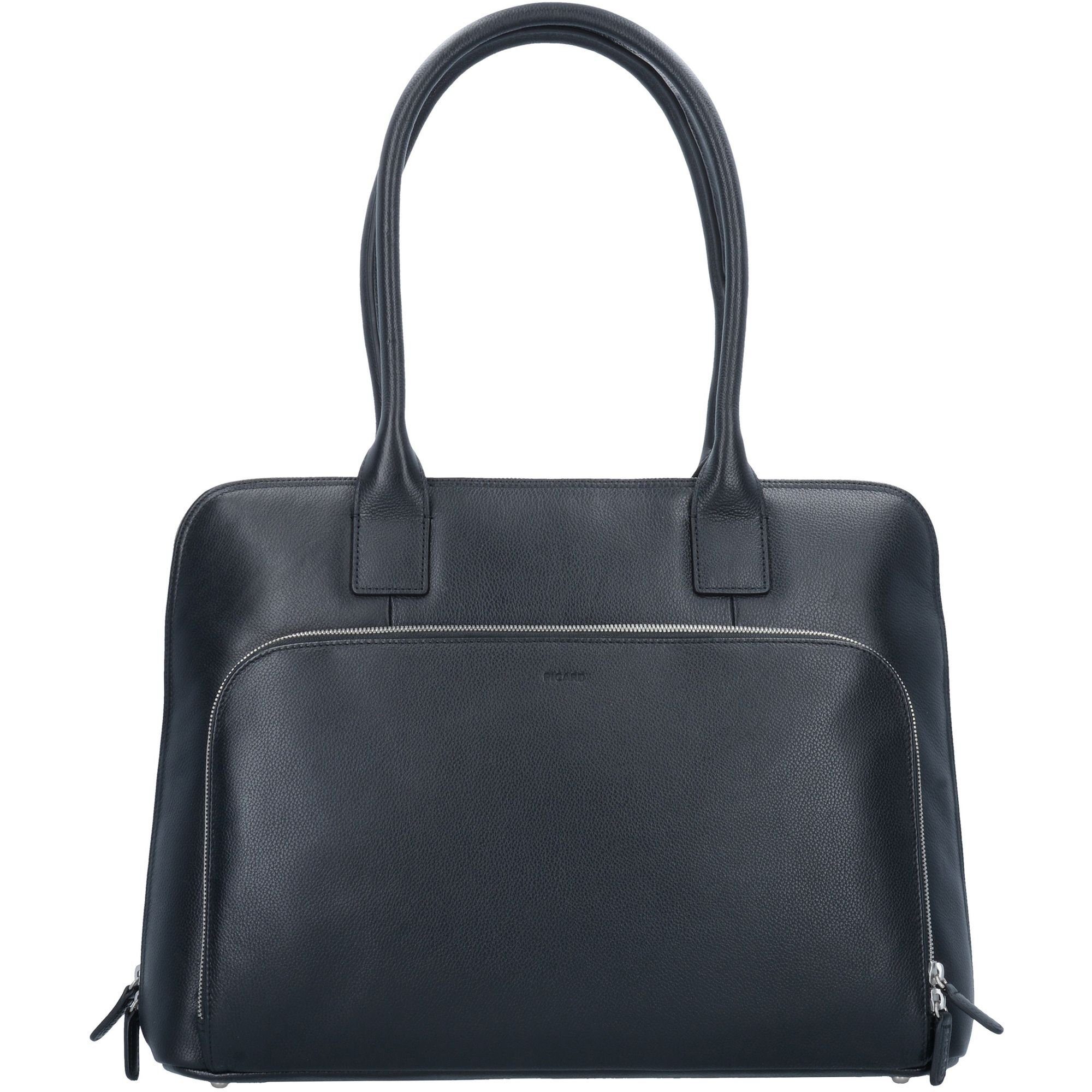 Picard Schultertasche Milano, Leder schwarz