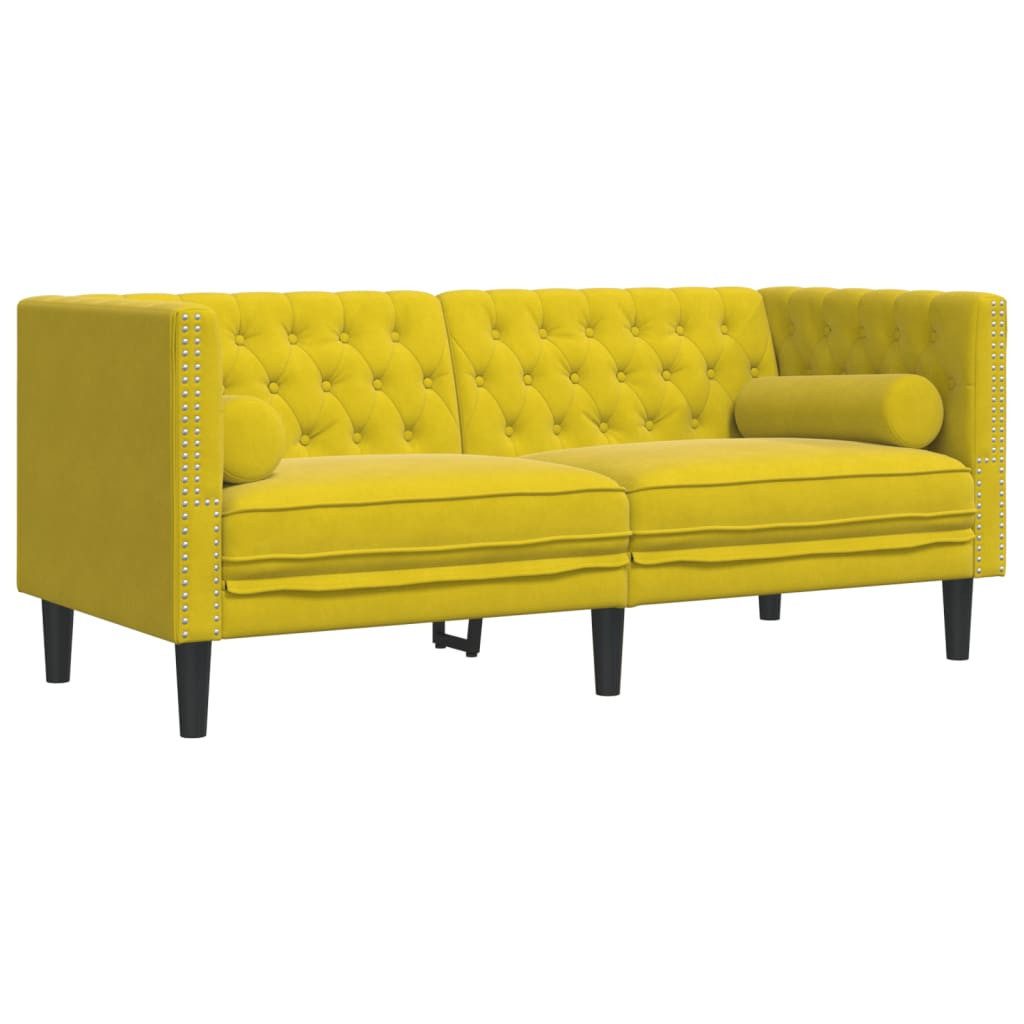 vidaXL Sofa Chesterfield-Sofa mit Nackenrollen 2-Sitzer günstig online kaufen