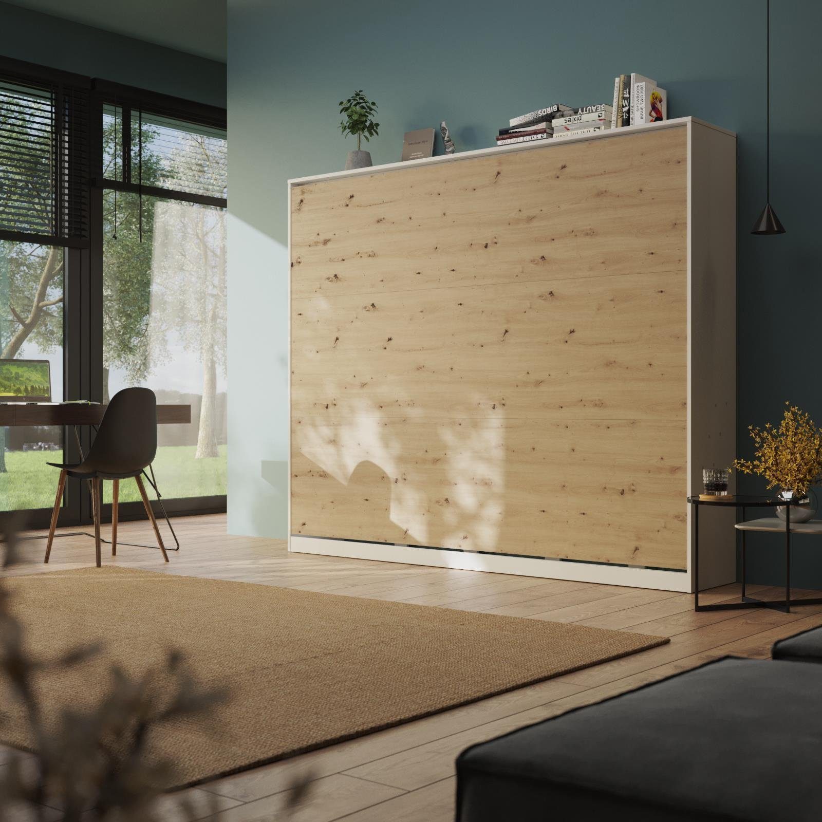 SMARTBett Schrankbett Classic mit Gasdruckfedern 100x200cm günstig online kaufen