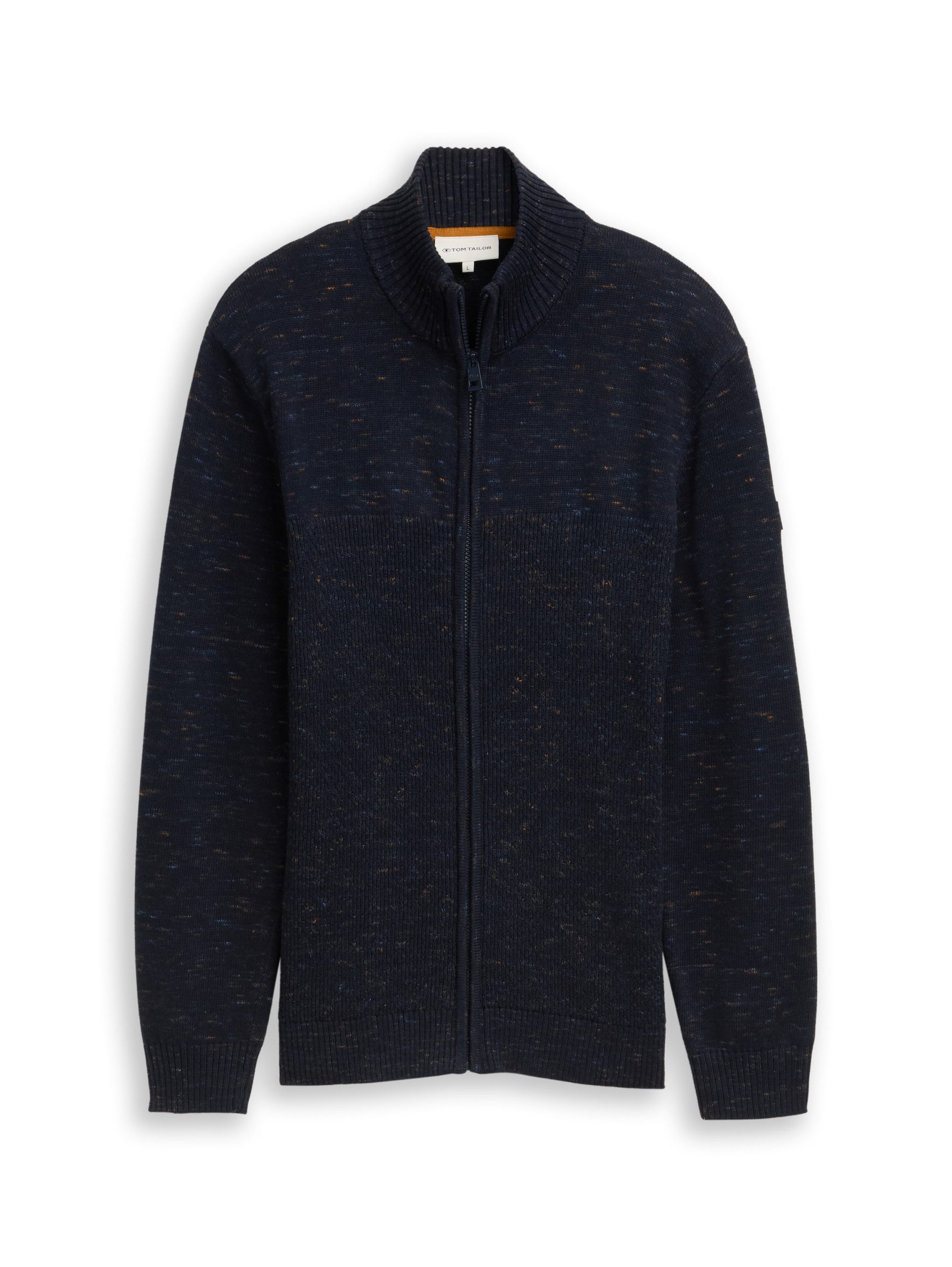 TOM TAILOR Strickpullover space dye zip jacket