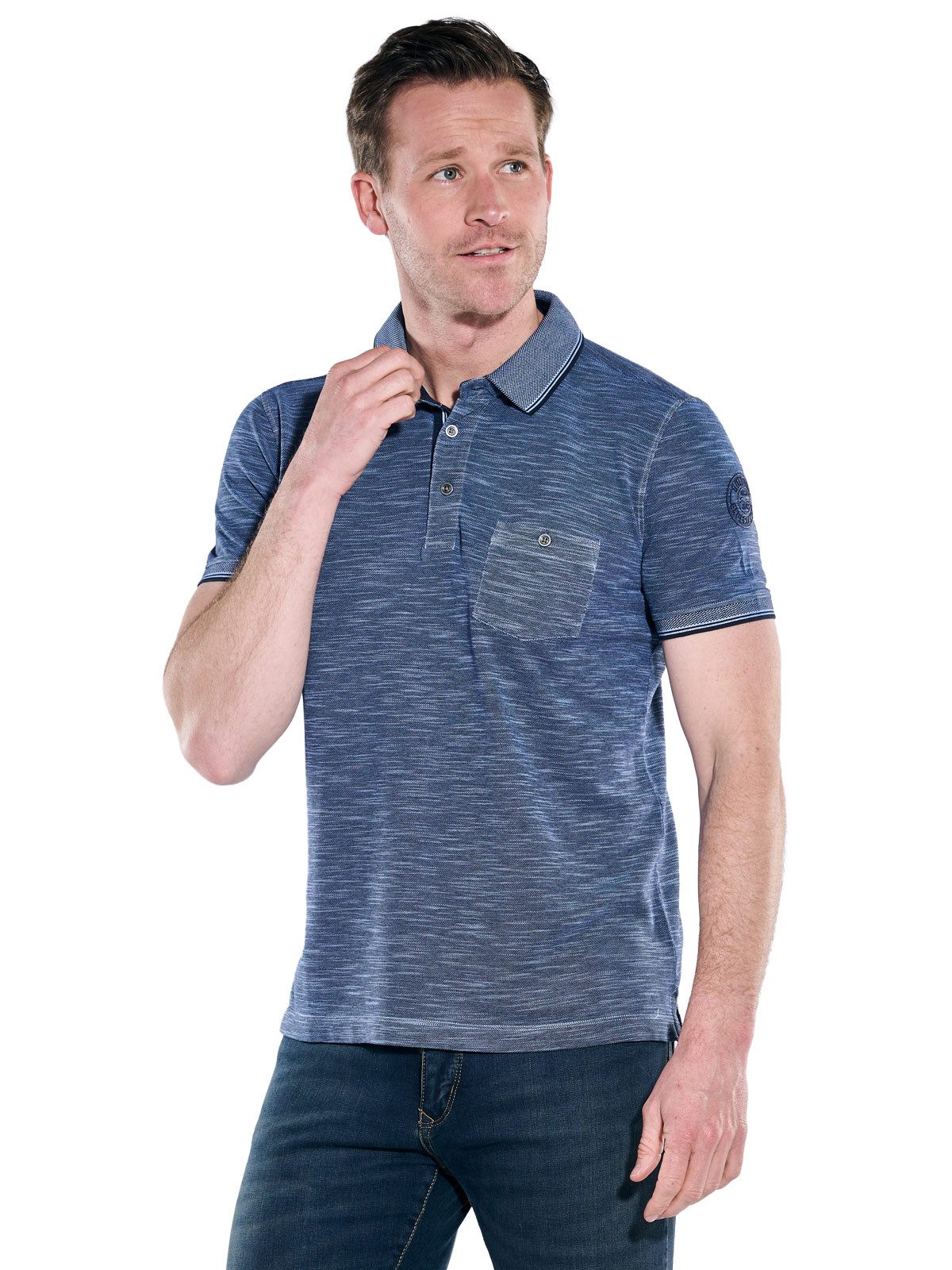 Engbers Poloshirt Herren Poloshirt, Mittelblau