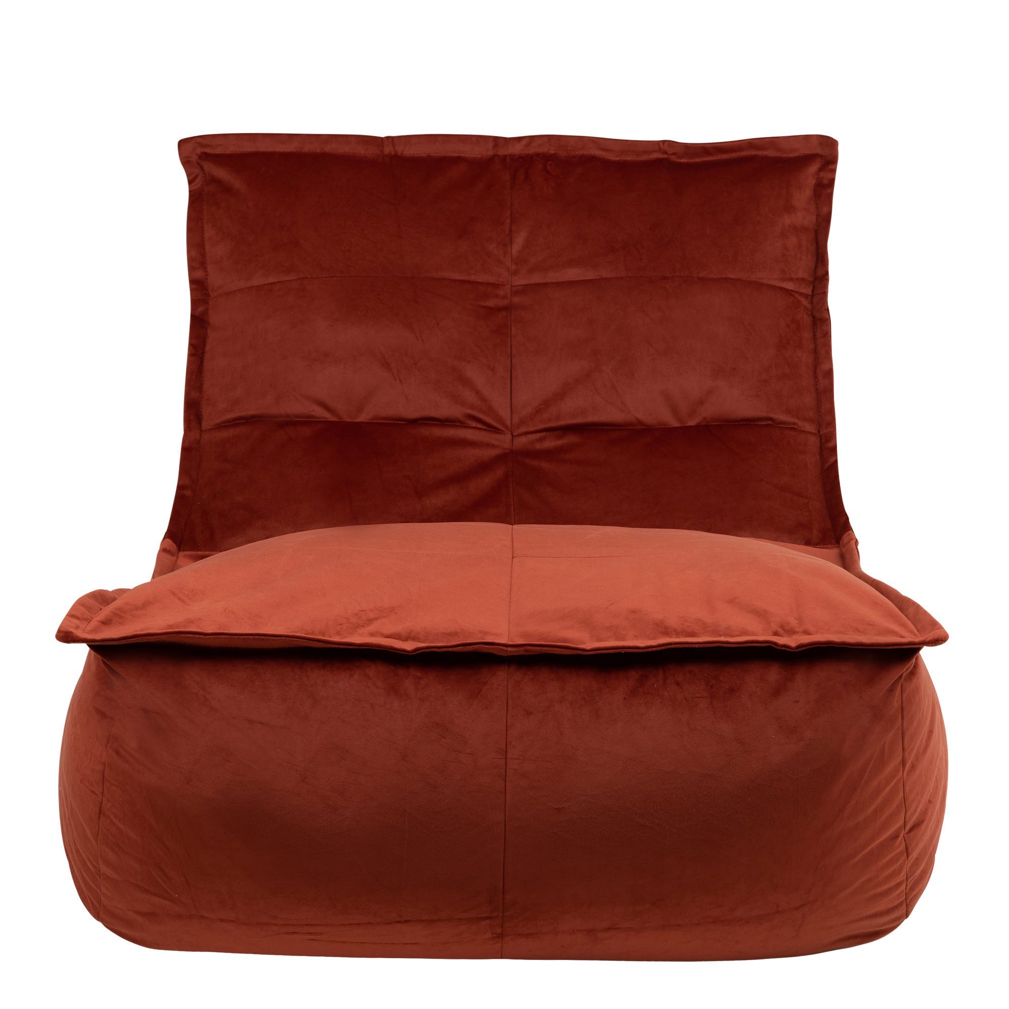 icon Sitzsack Sitzsack-Liege aus „Dolce“ Plüschsamt terrakotta