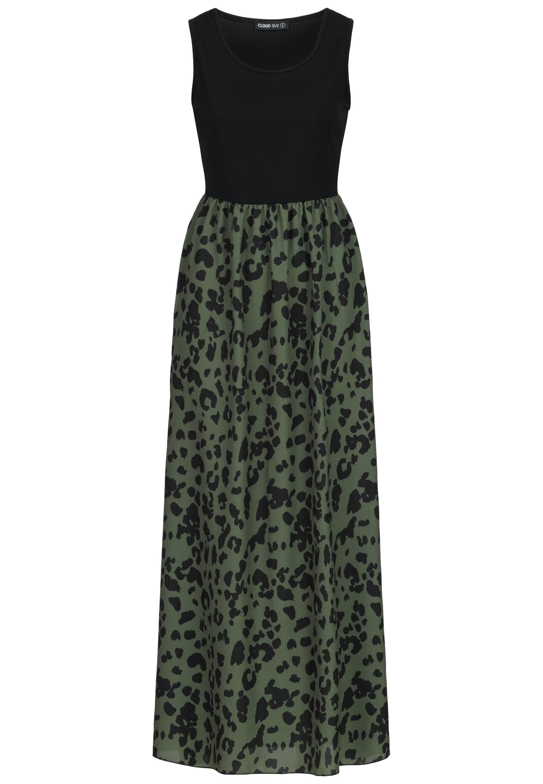 CLOUD 5IVE Shirtkleid CLOUD 5IVE 2-Tone Maxi-Dress Leo Print (1-tlg) günstig online kaufen