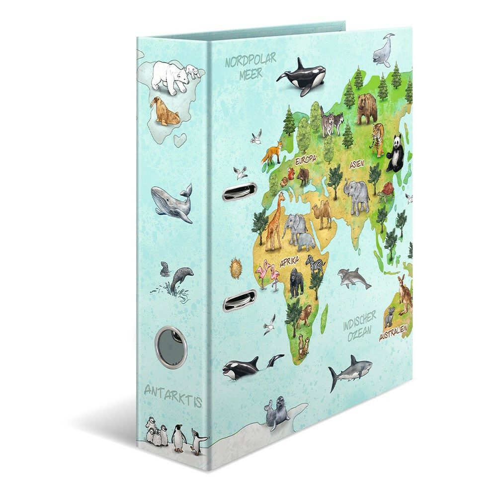 HERMA Konferenzmappe Ordner A4 70mm Weltkarte (1-St) günstig online kaufen