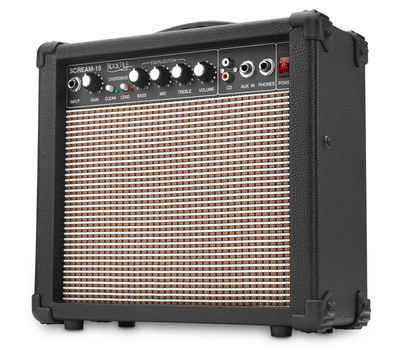 Rocktile Scream-15 Gitarrenverstärker Verstärker (Anzahl Kanäle: 2 (Clean und Overdrive), 15 W, Mini Combo Amp - 3-Band Equalizer)